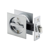 Gainsborough Square Cavity Sliding Door Privacy Set Satin Chrome 385SCS