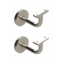 Emro Extended Concealed Bracket Flat Top with Cover Plate - Available in Brushed and Polished Stainless Steel Finish