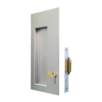 *Nonreturnable Item* Halliday & Baillie Large Rectangle Flush Pull with Keyhole/Nothing Mortice Lock 30mm Satin Chrome HB1943-SC (MTO 40)