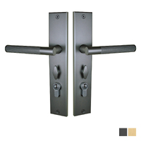 Nidus Domici Knurled LeverLongplate OZI-1 Entrance Set - Available in Various Finishes and Handing