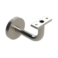 Emro Extended Concealed Hollow Flat Top Bracket with Cover Plate Satin Stainless Steel SS80HFT