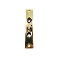 Superior Brass Sash Window Cord Pulley Square Edge 125mm Polished Brass 3114