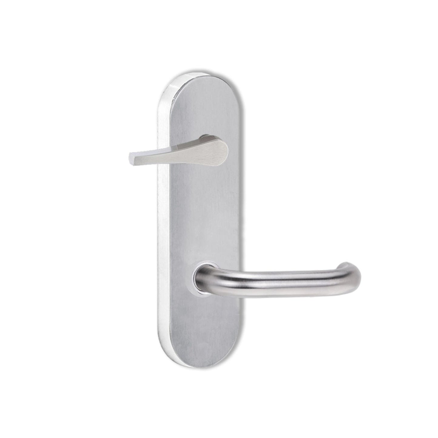 Lockwood Round End Plate With Disabled Turn and 70 Lever Satin Chrome 2839/70SC
