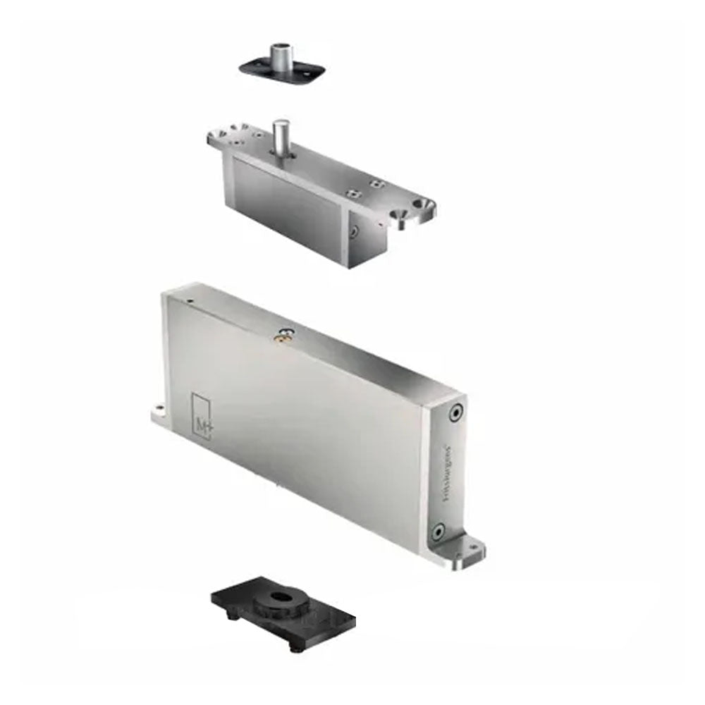 FritsJurgens Full Kit System M+C | 70mm Min Pivot Point Flush Squared Floor Plate EMB Black FJS/STM+70CFSBK