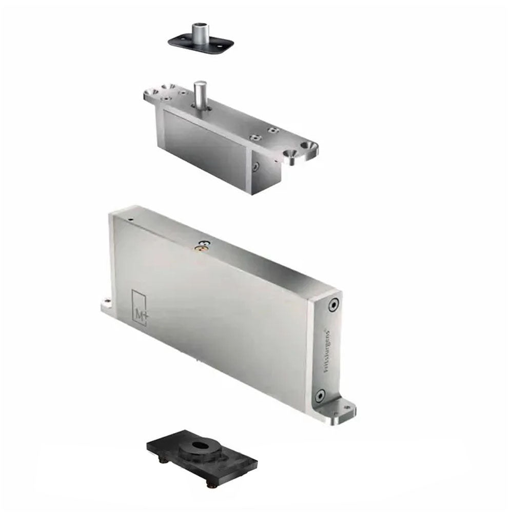 FritsJurgens Full Kit System M+D | 70mm Min Pivot Point Flush Squared Floor Plate Matt Black FJS/STM+70DFSBK
