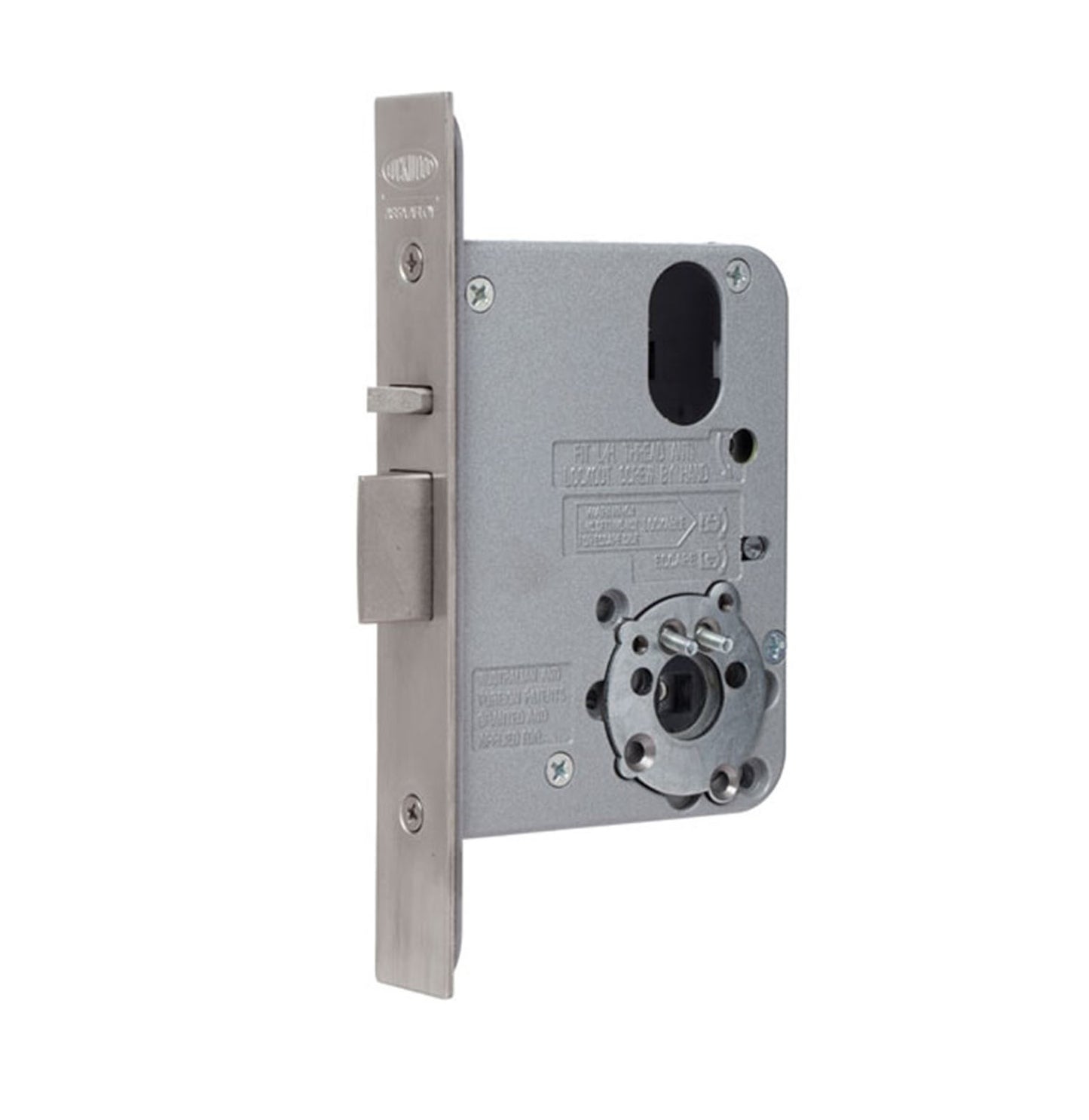 Lockwood Mortice Dual Entry Lock No Cylinder Satin Chrome 3577SC