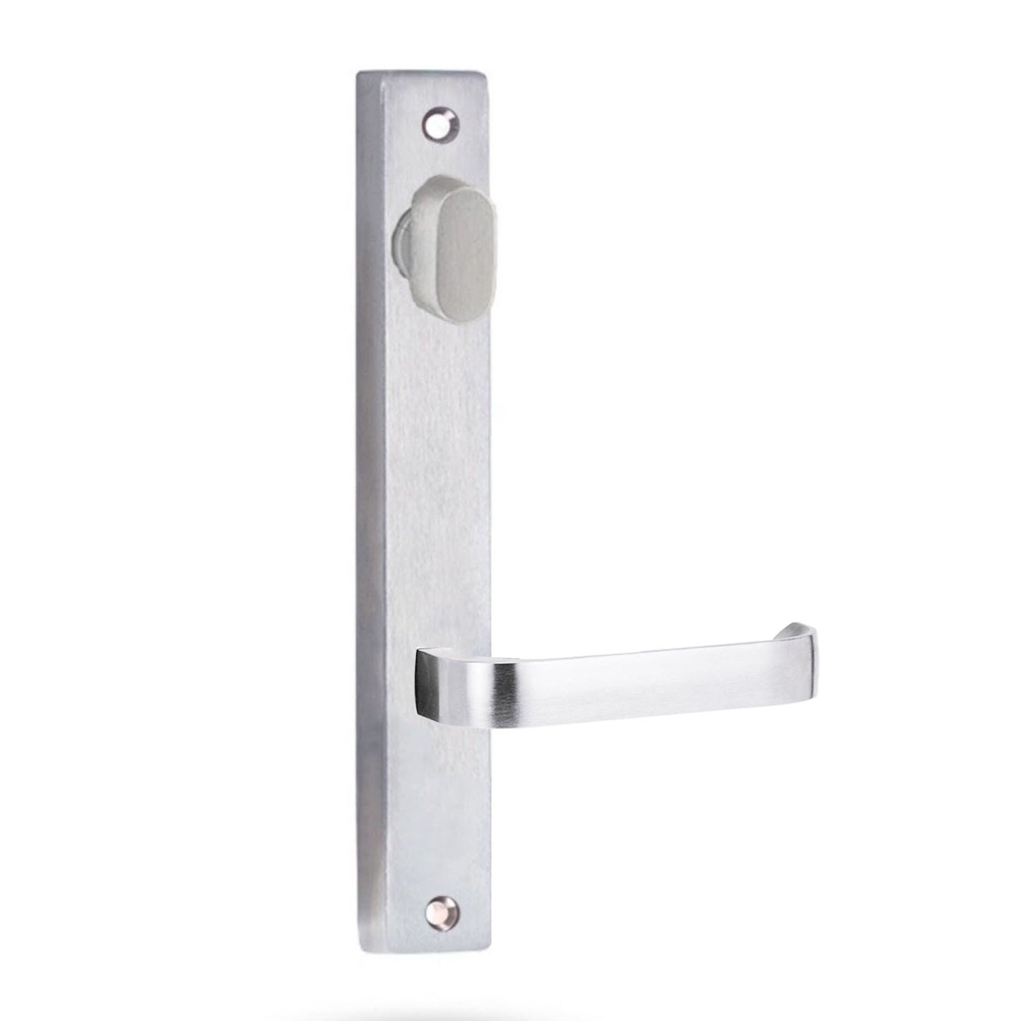 Lockwood 4904 Square End Plate With Turn & 131 Lever Satin Chrome 4904/131SC