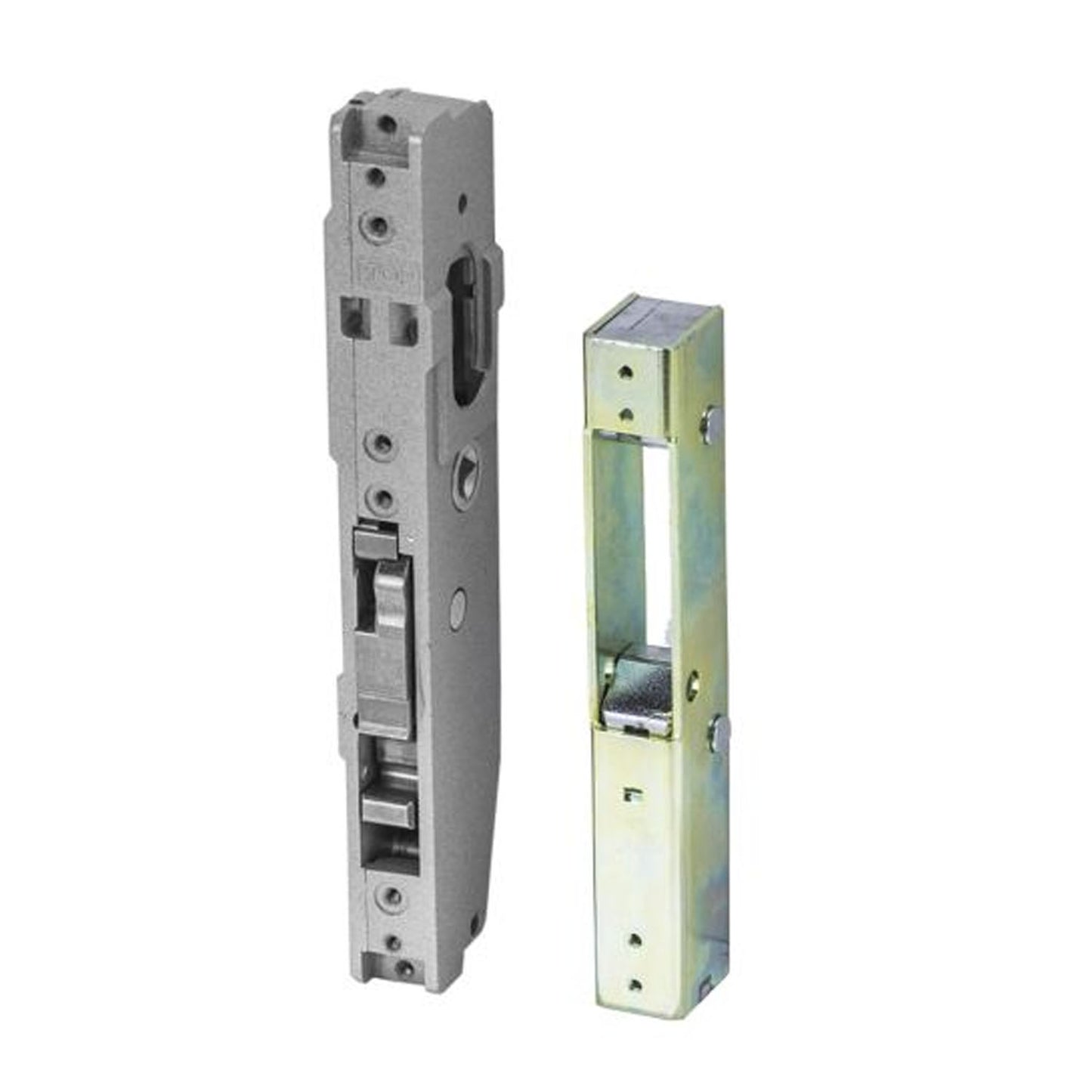 Lockwood Short Backset Sliding Door Lock & Strike No Cylinder Satin Chrome 3541R-SCNCYLLS