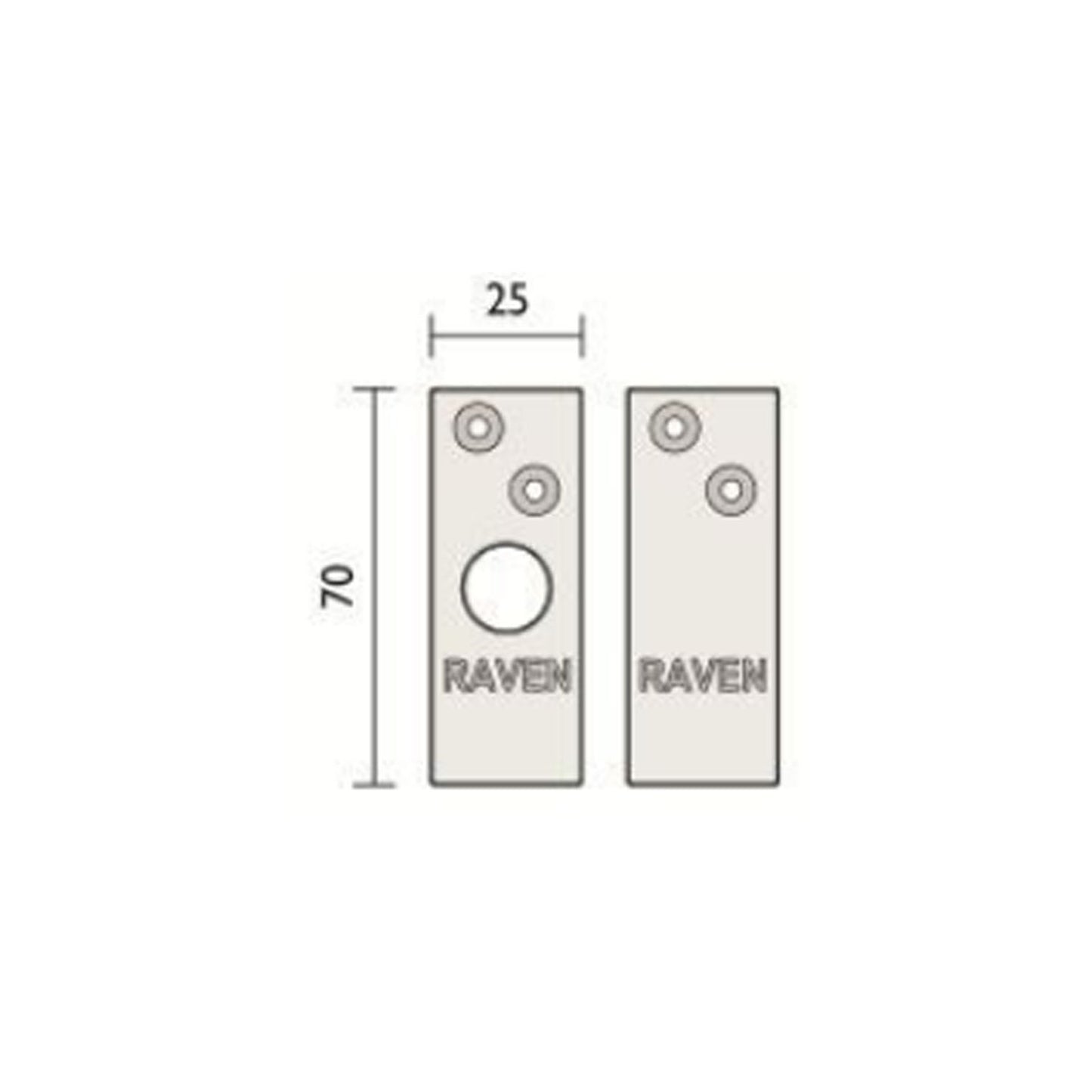 Raven RP38 Door Bottom Seal Screw Bag With Alum Escutcheon Plate Set Clear Anodised A38CP1