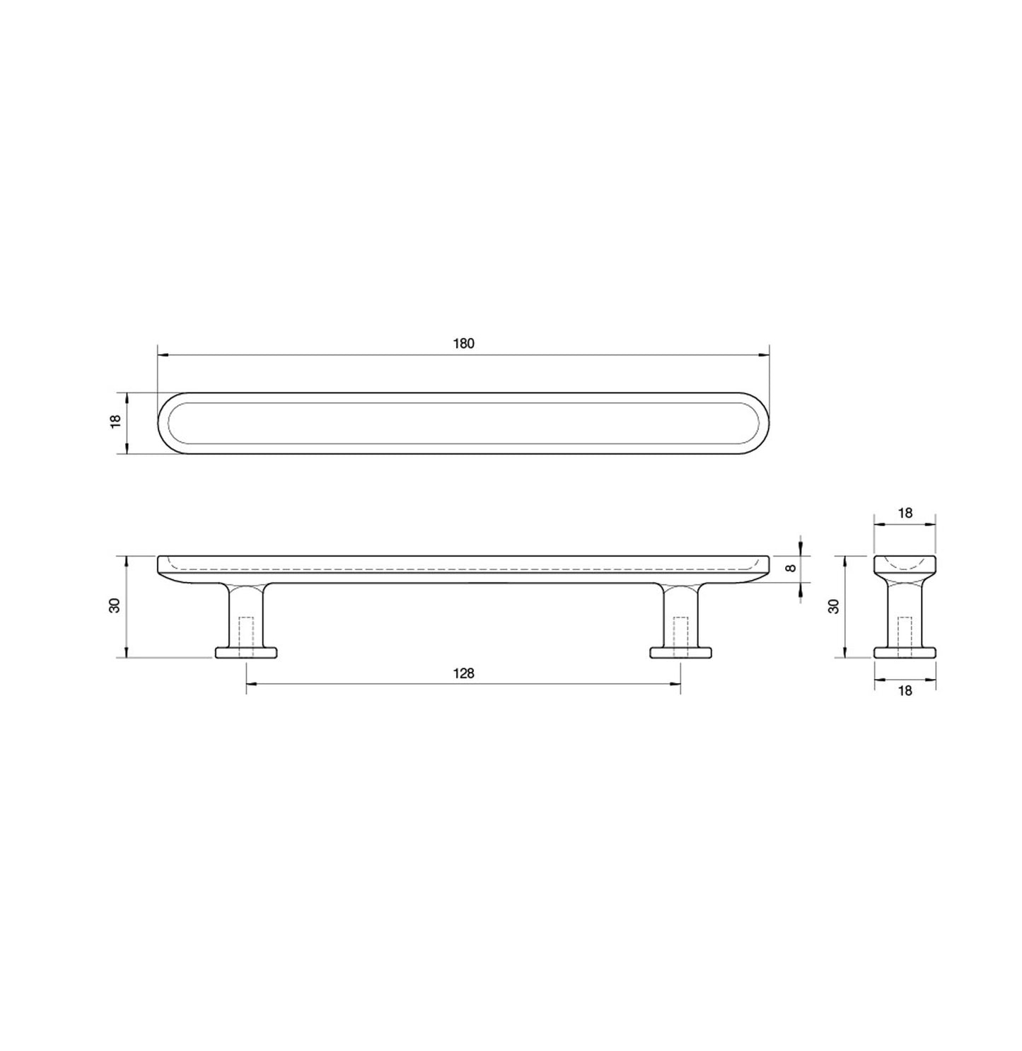 Kethy Randers Cabinet Pull Handle - Available in Various Finishes