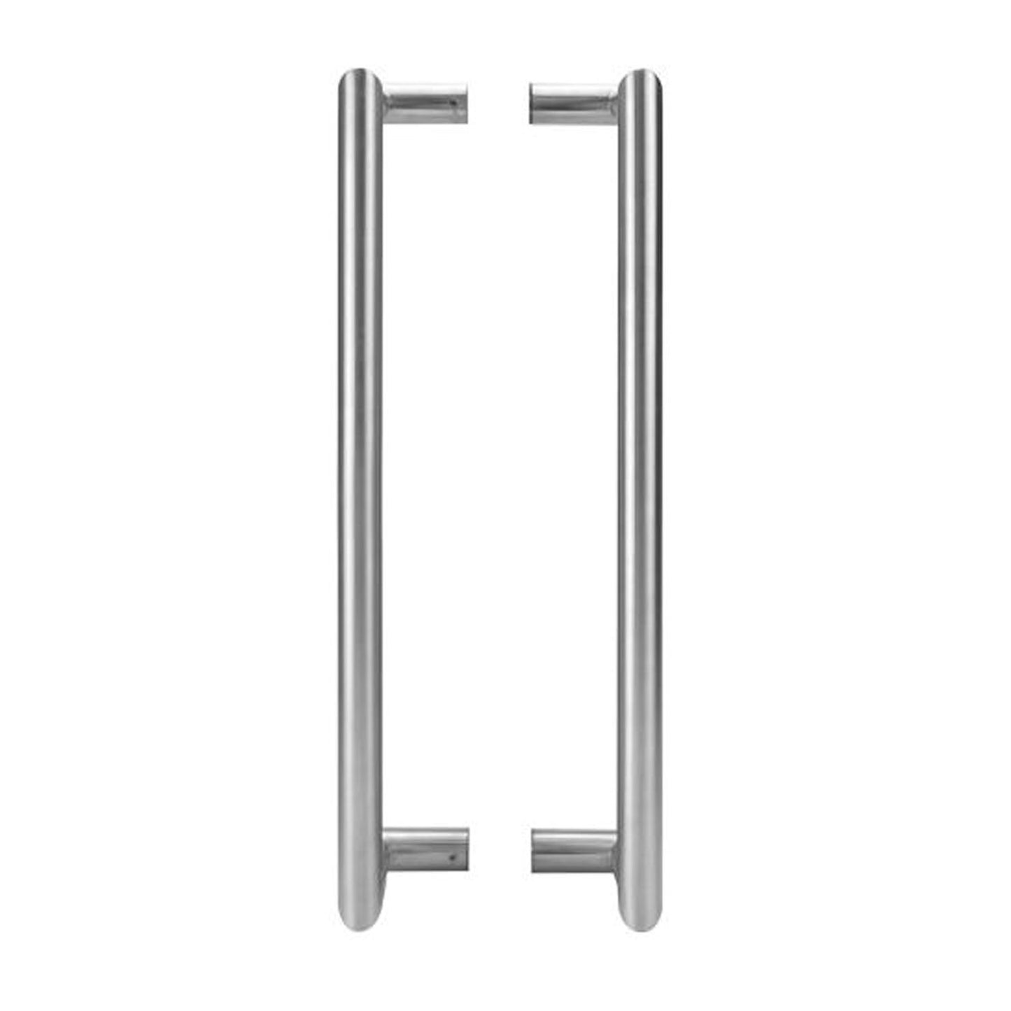 Lockwood Entrance Door Pull Handle Pair Satin Stainless Steel - Available in 450mm and 600mmm
