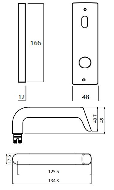 Lockwood 1904 Square End Plate With Turn & 106 Lever Satin Chrome 1904/106SC