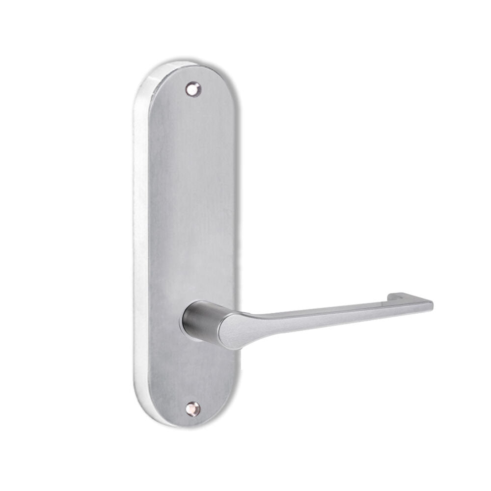 Lockwood 2905 Round End Plate With 145 Lever Satin Chrome 2905/145SC