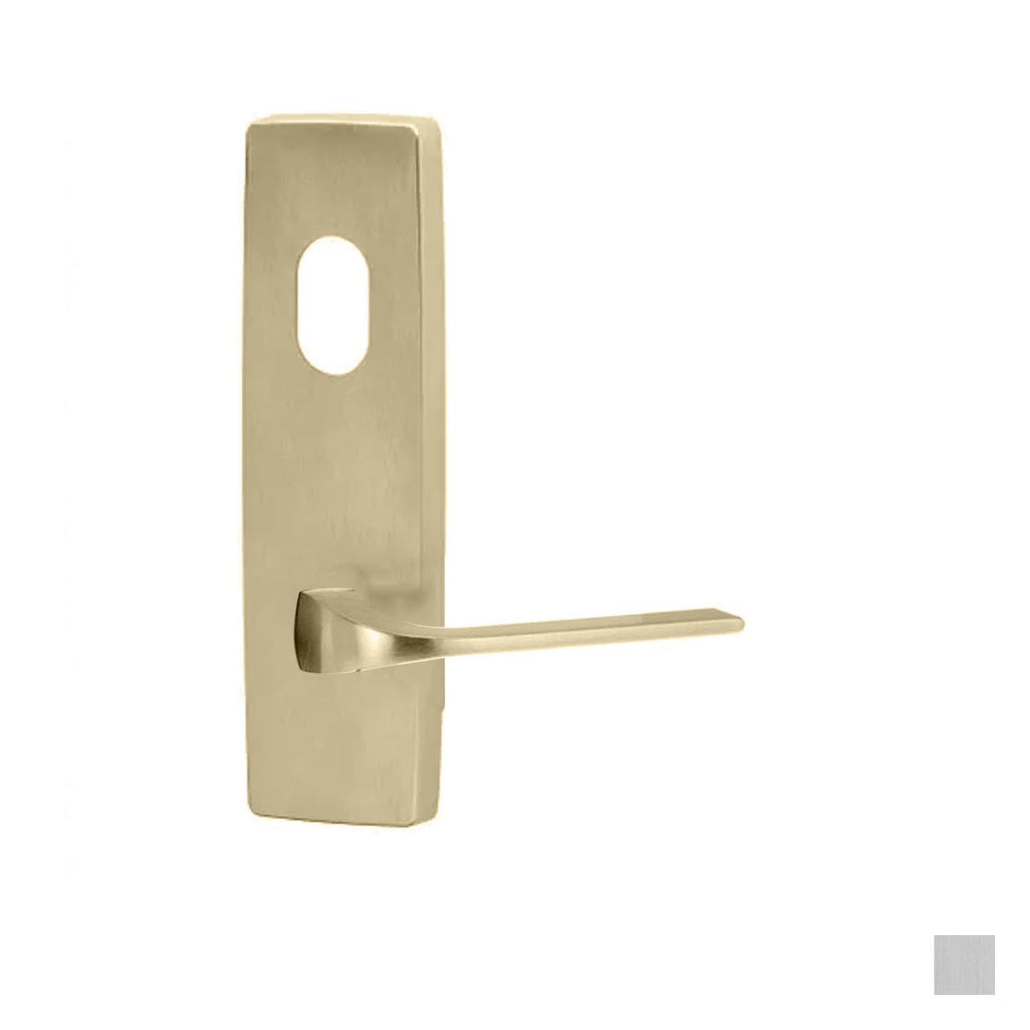 Lockwood 1801 Square End Plate With Cylinder Hole & 123 Lever - Available in Various Finishes