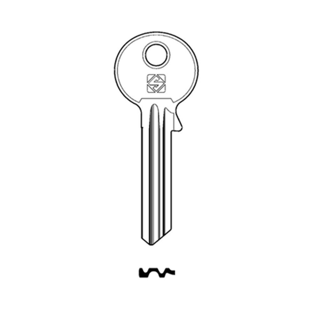 Silca 6-Pin Blank Key To Suit Asec Cylinder Steel ASEC2 **Blank Only Not Cut**