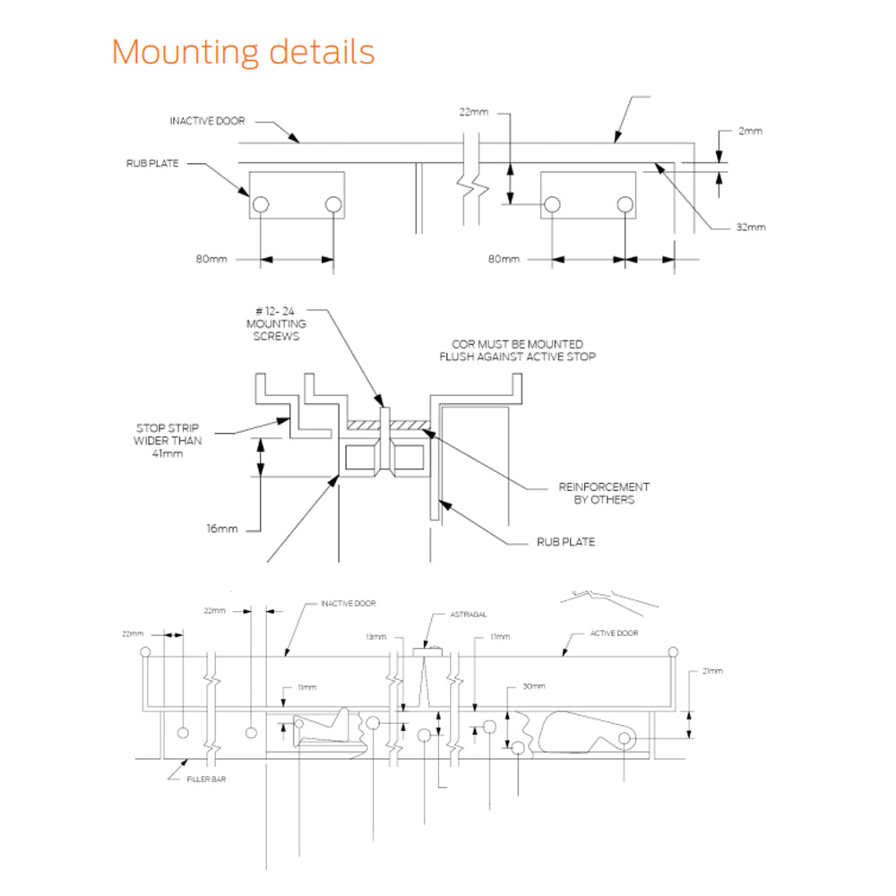 Ives Bar Door Coordinator - Available in Various Sizes