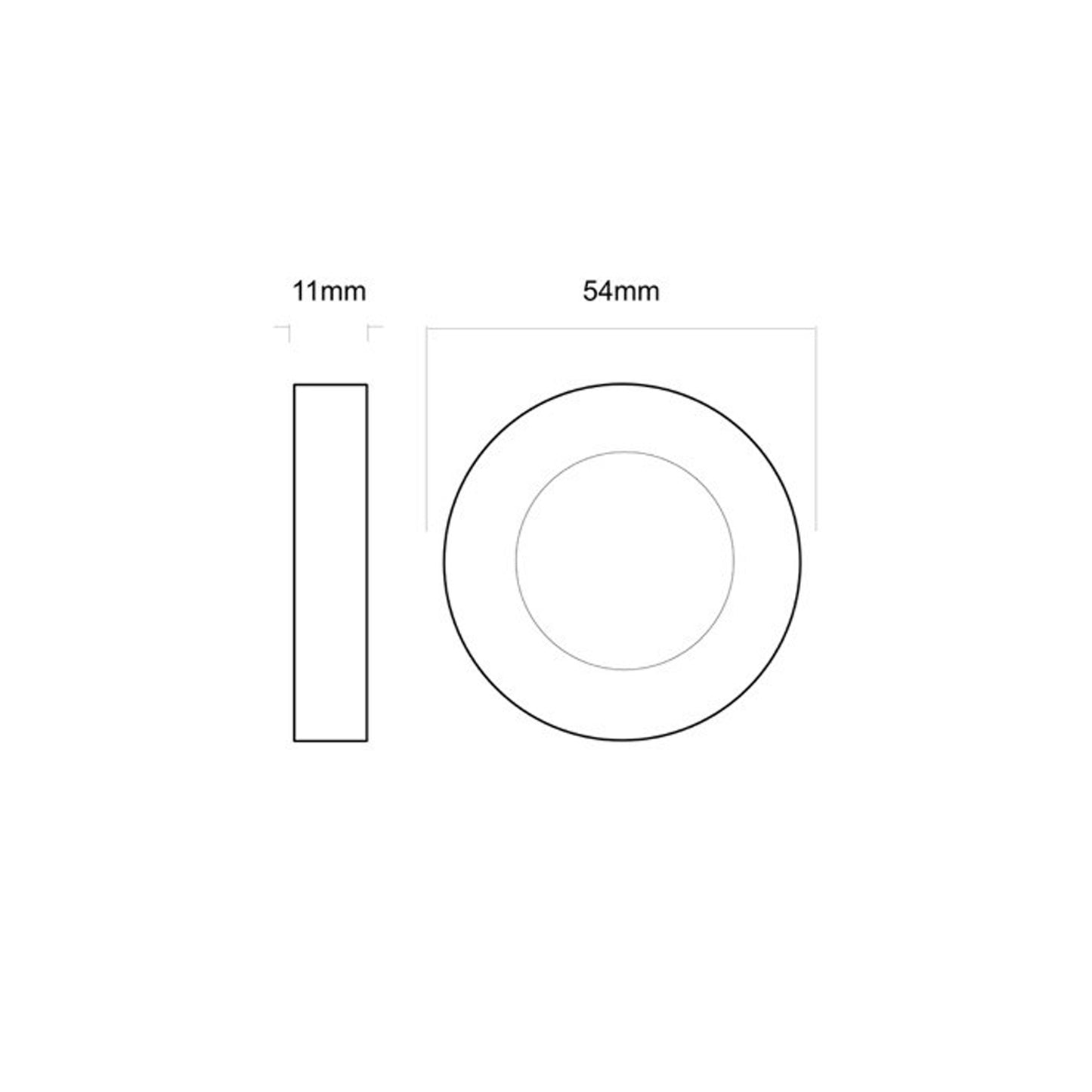 Legge Blank Furniture Rose 55mm Diameter - Available in Satin Chrome and Satin Black Chrome