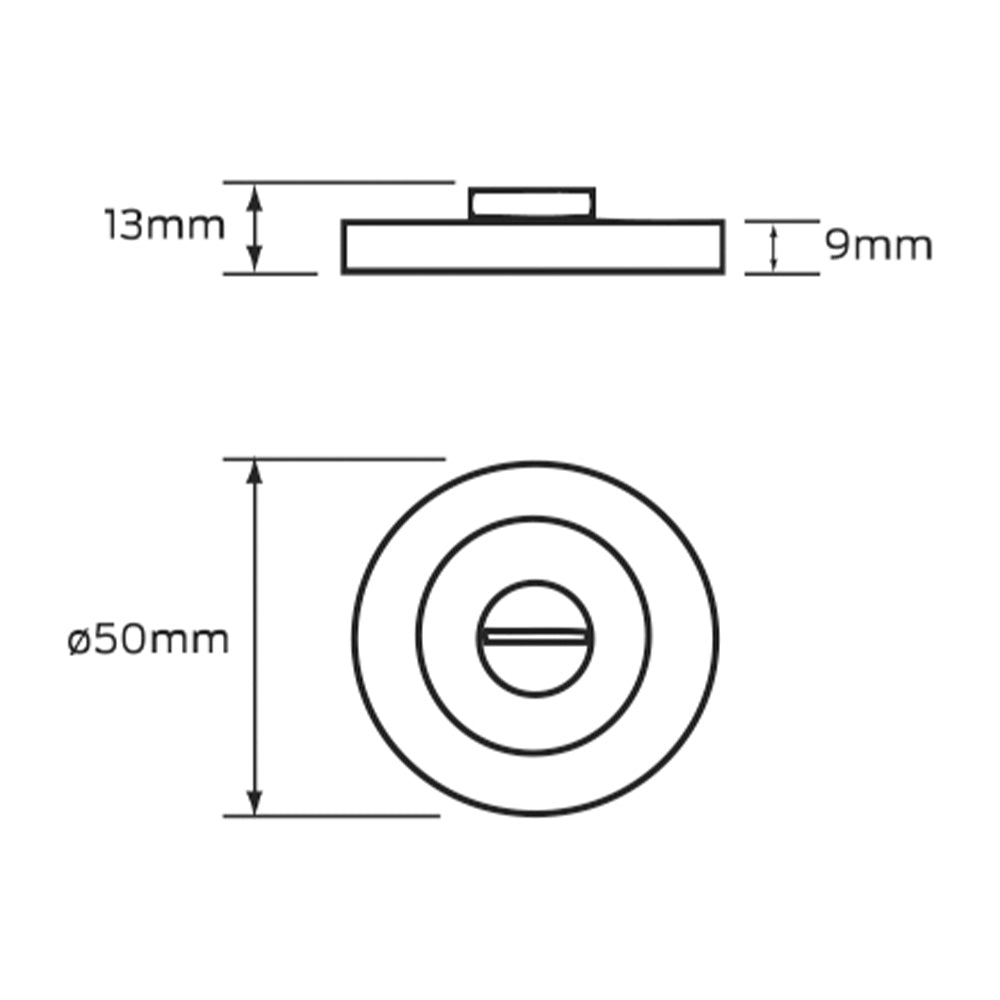 Legge Emergency Release Escutcheon 50mm Satin Brass L6009SB