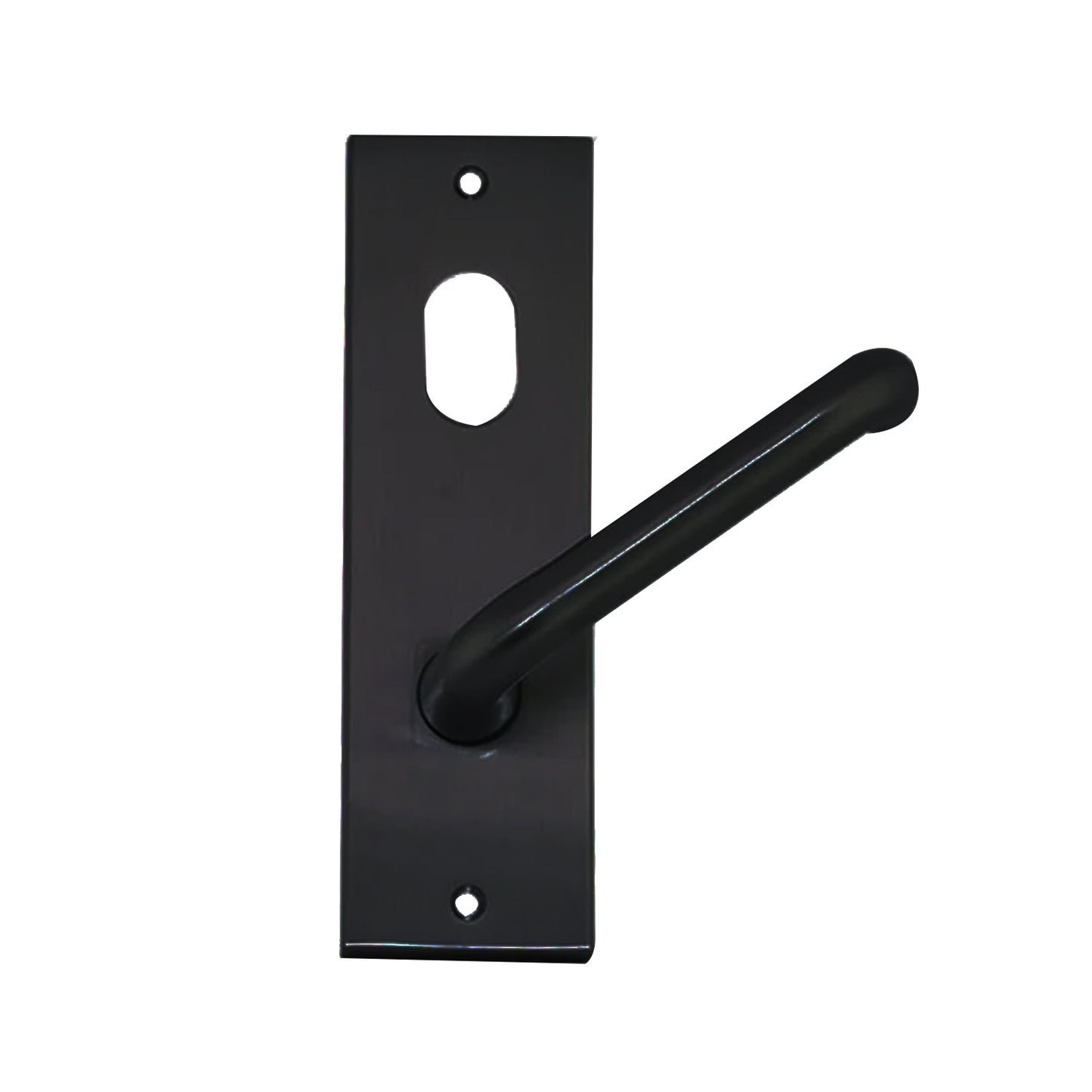 Legge Alpha 29 Internal Door Lever On Plate Cylinder with Hole Lever Matt Black L711/29MB
