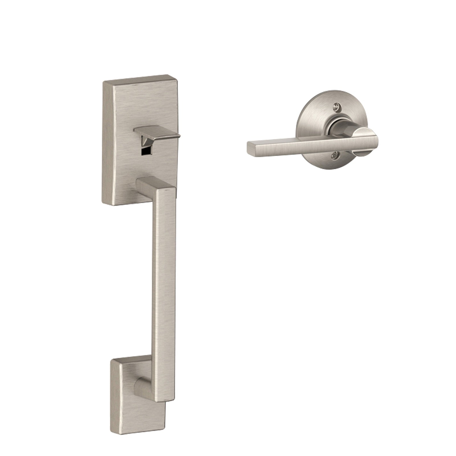 Schlage SRE60085 F Series Century Escutcheon Latitude Lower Handleset SNP
