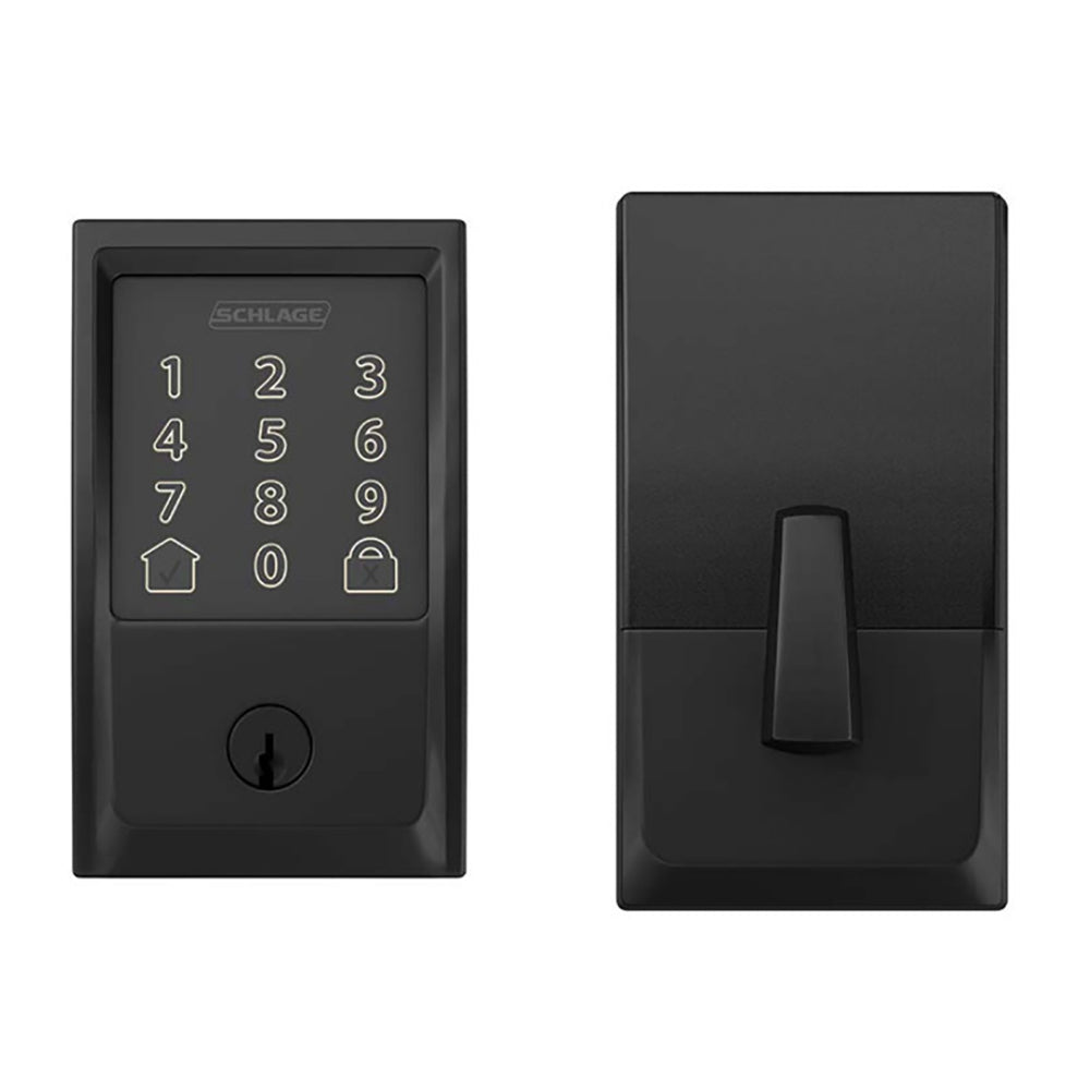 Schlage Encode Smart Lock Deadbolt Matt Black SRE60120 works on Google Assist