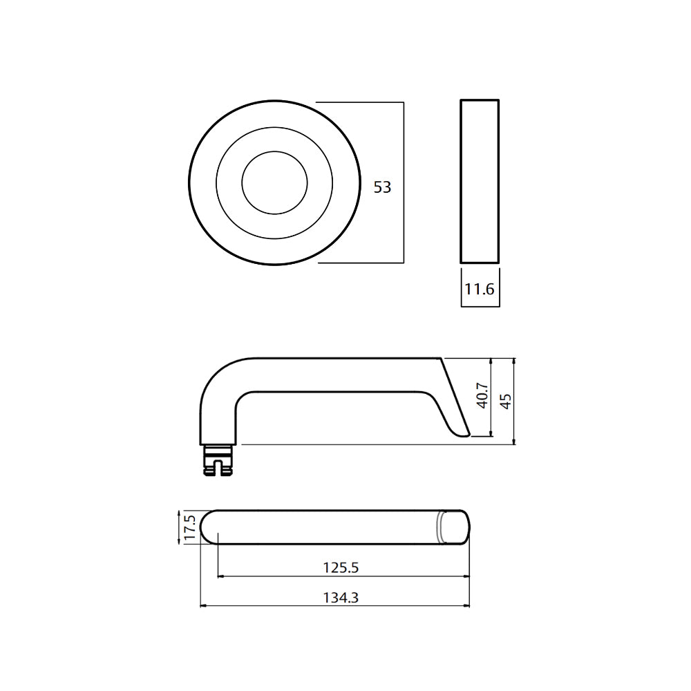 Lockwood Symphony 102 Door Lever on Round Rose Full Set - Available in Various Finish