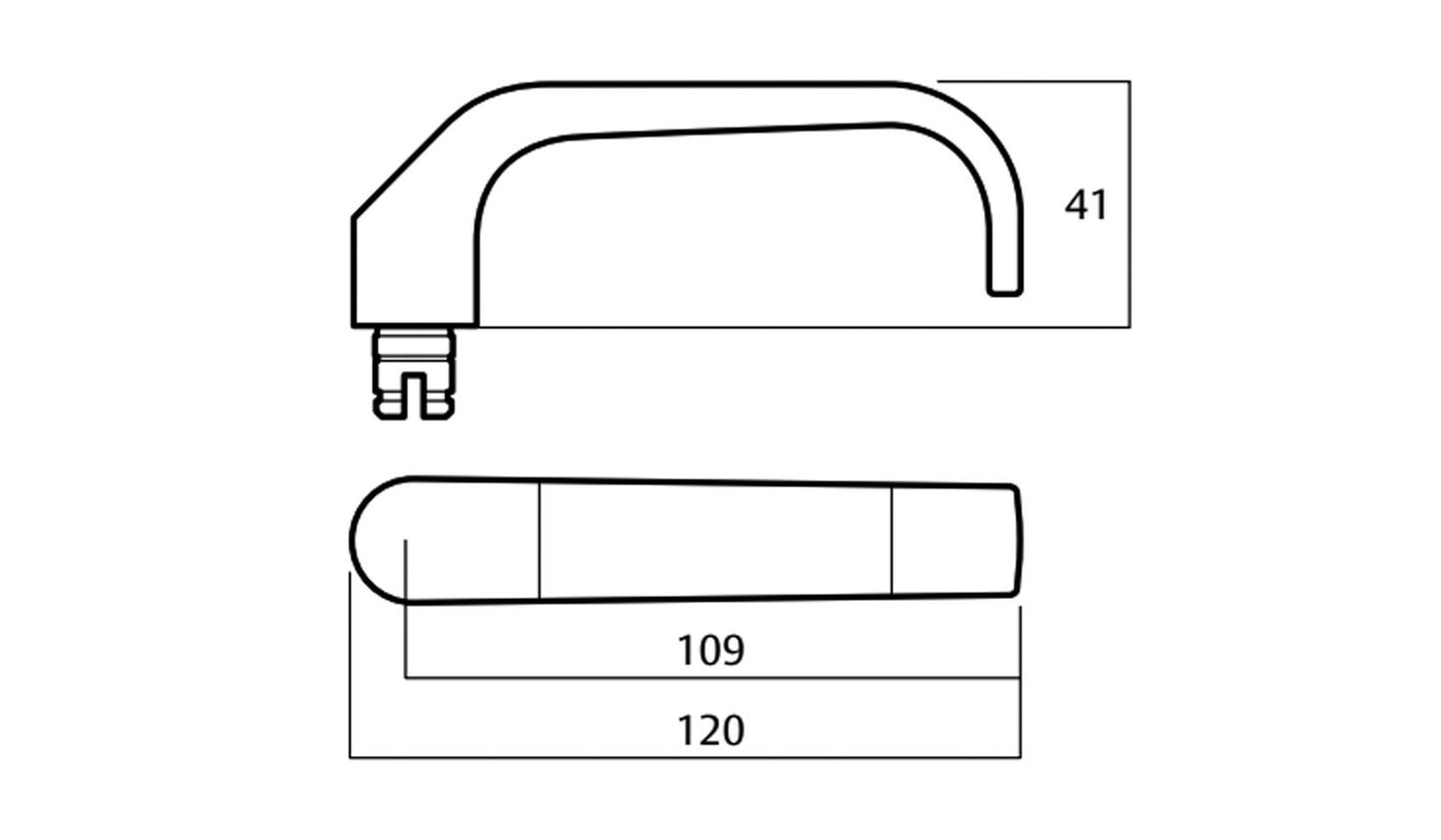 Lockwood Symphony 74 Door Lever on Round Rose Full Set - Available in Various Finishes