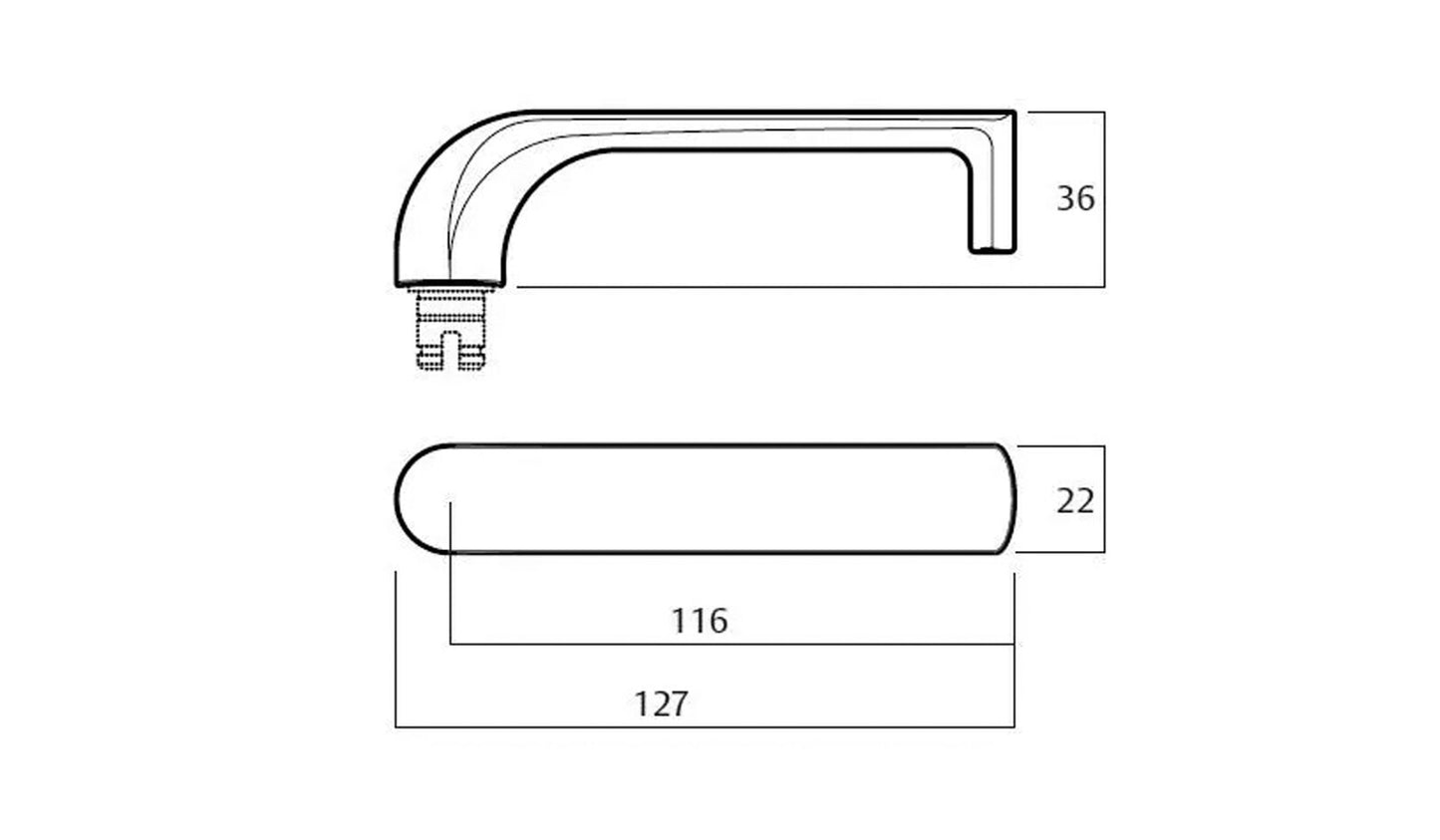 Lockwood Symphony 77 Door Lever on Round Rose Full Set - Available in Various Finishes