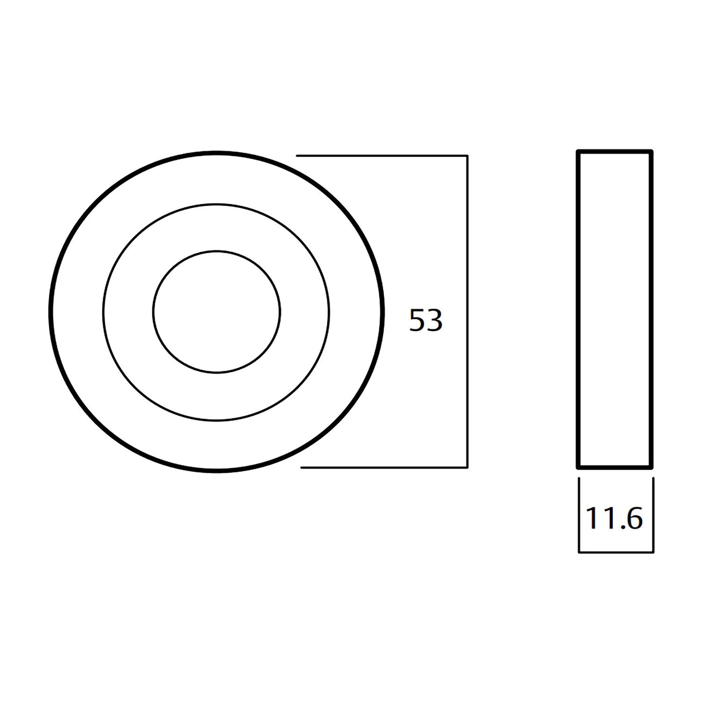 Lockwood Symphony External Blank Round Rose - Available in Various Finishes