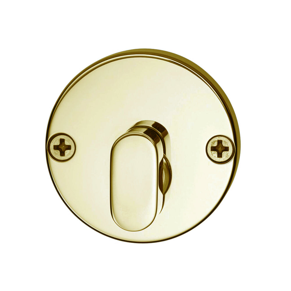 Lockwood 1370 Series Internal Turn Snib Round Escutcheon Polished Brass 1377/INPB