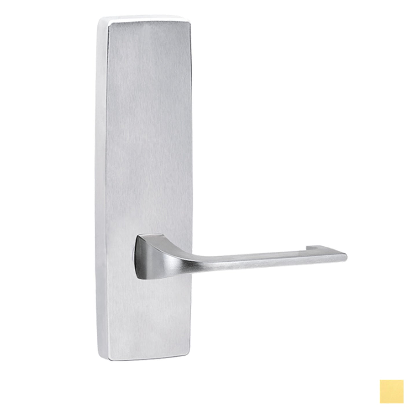 Lockwood 1805-124 Furniture Square End Plate & 124 Lever - Available in Polished Brass and Satin Chrome Finish