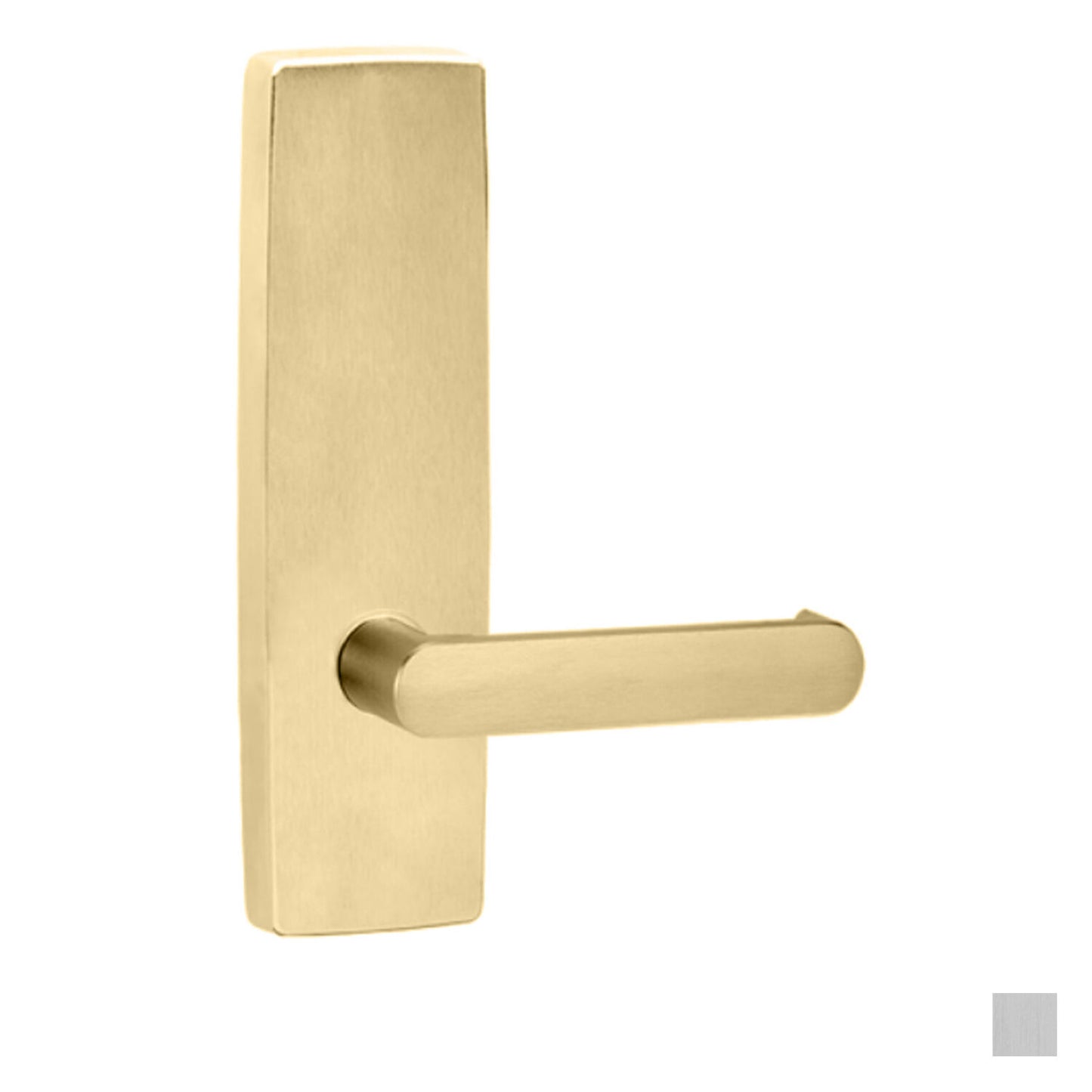 Lockwood Square End Plate and 166 Lever - Available in Polished Brass and Satin Chrome