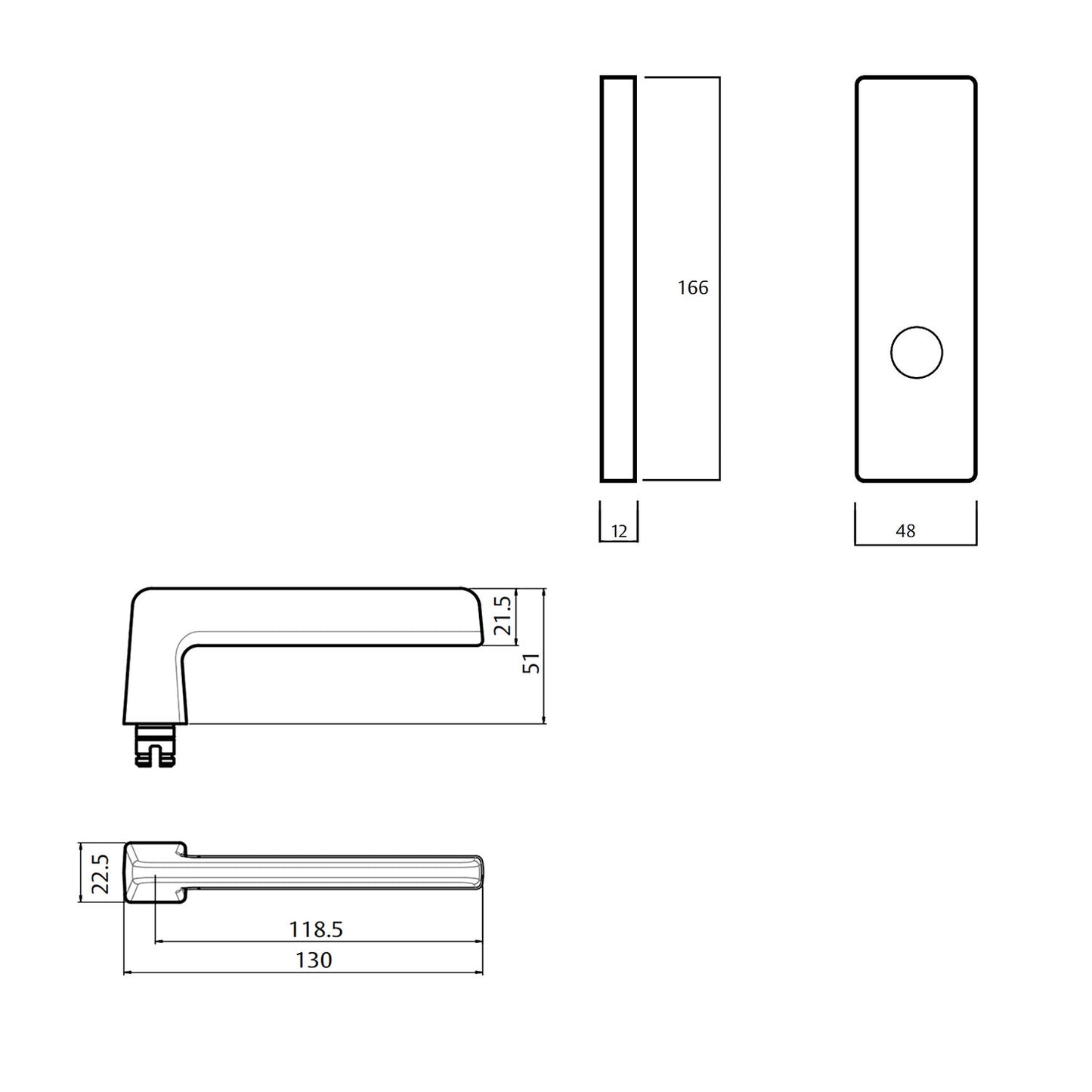 Lockwood 1805 Square End Plate with 178 Lever - Available in Various Finishes