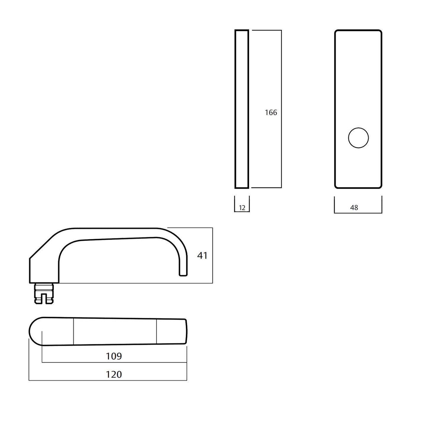 Lockwood 1805 Square End Plate with 74 Lever - Available in Various Finishes