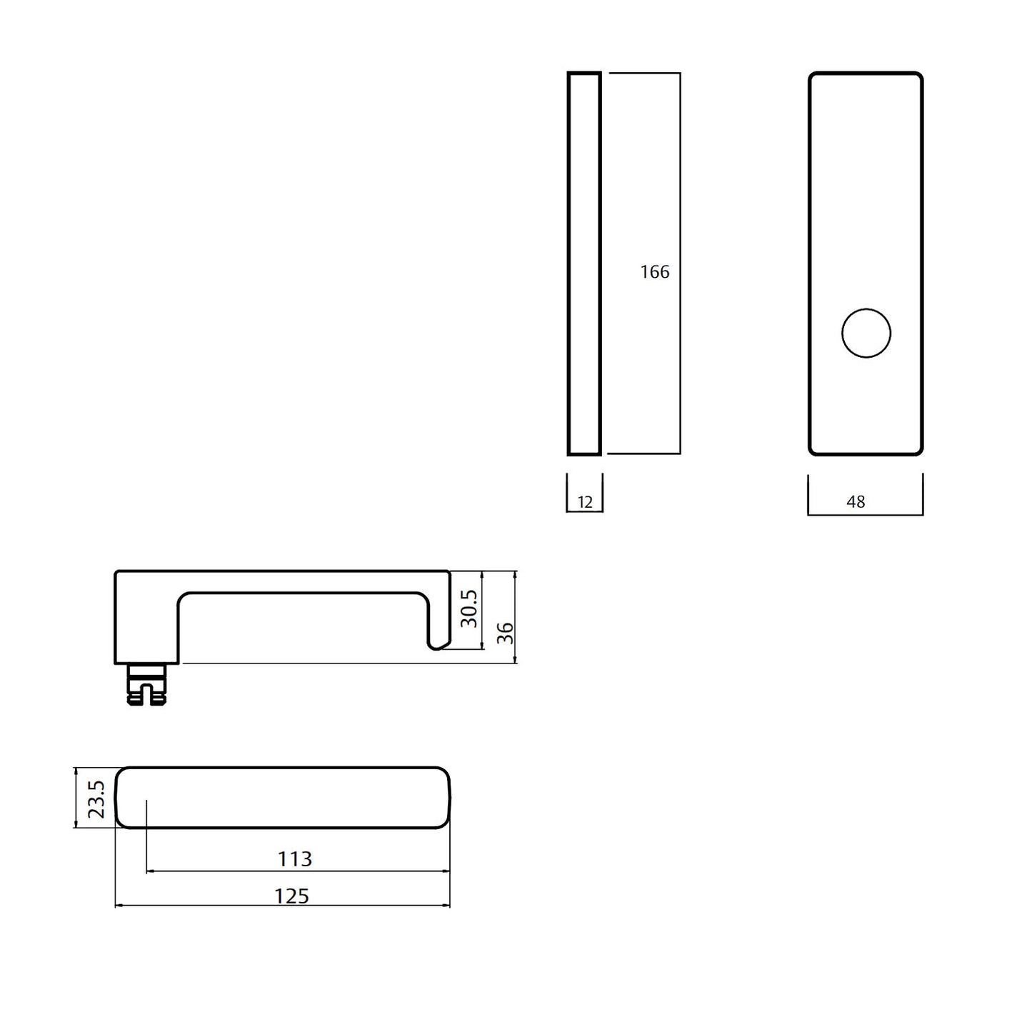 Lockwood 1805 Square End Plate with 76 Lever - Available in Various Finishes