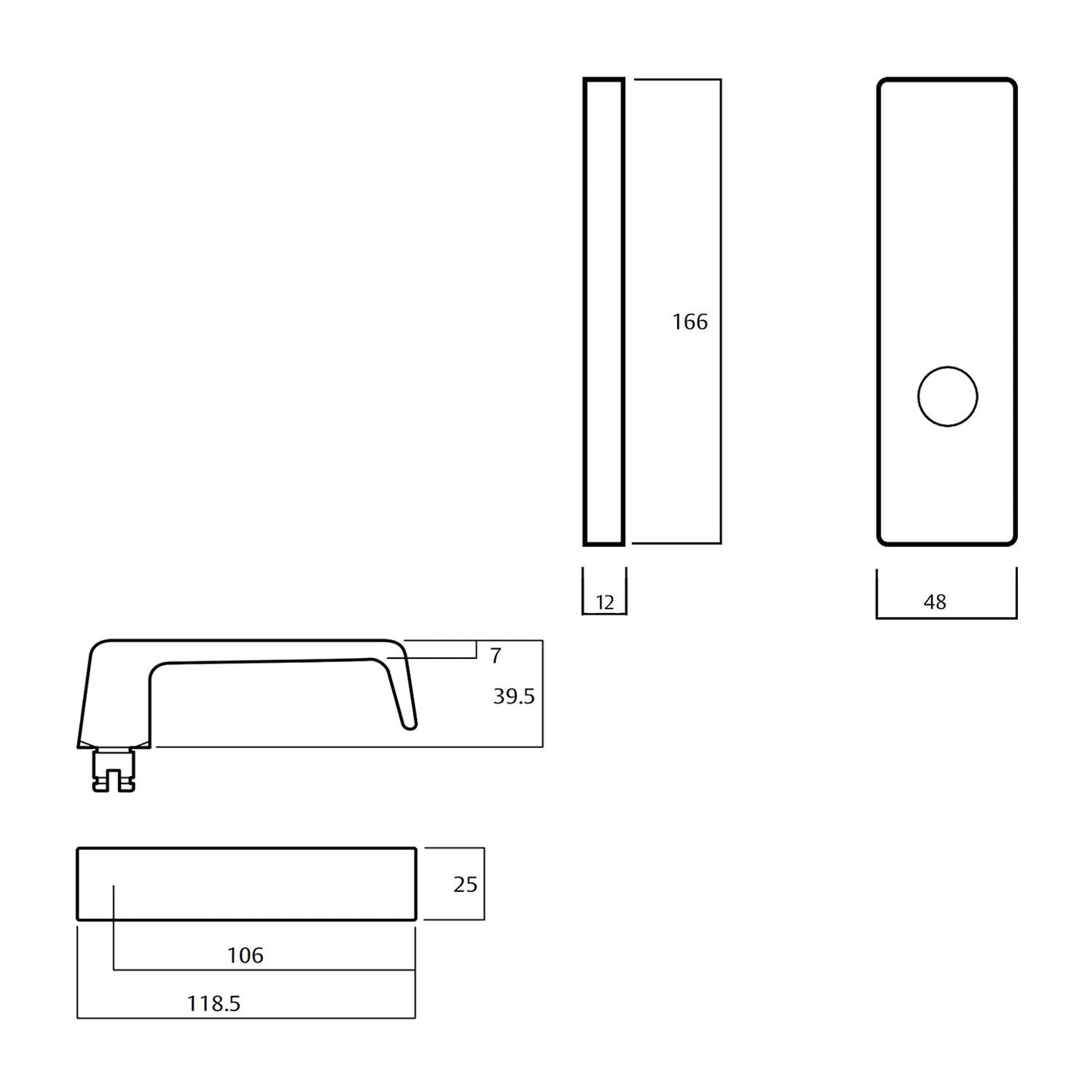 Lockwood Square End Plate Privacy Indicator Emergency 90 Lever - Available in Various Finishes