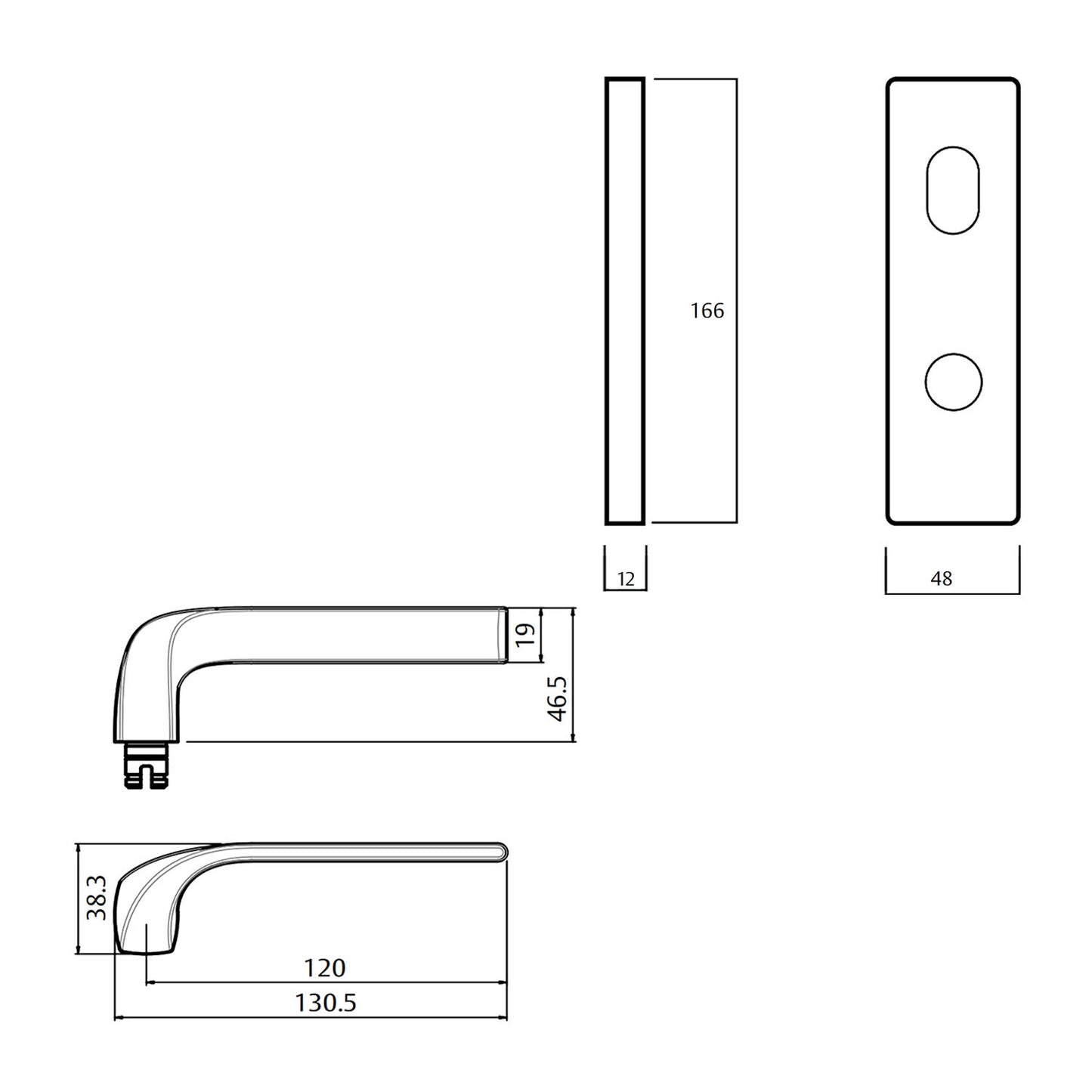 Lockwood 1901 Square End Plate With Cylinder and 122 Lever - Available in Various Handing