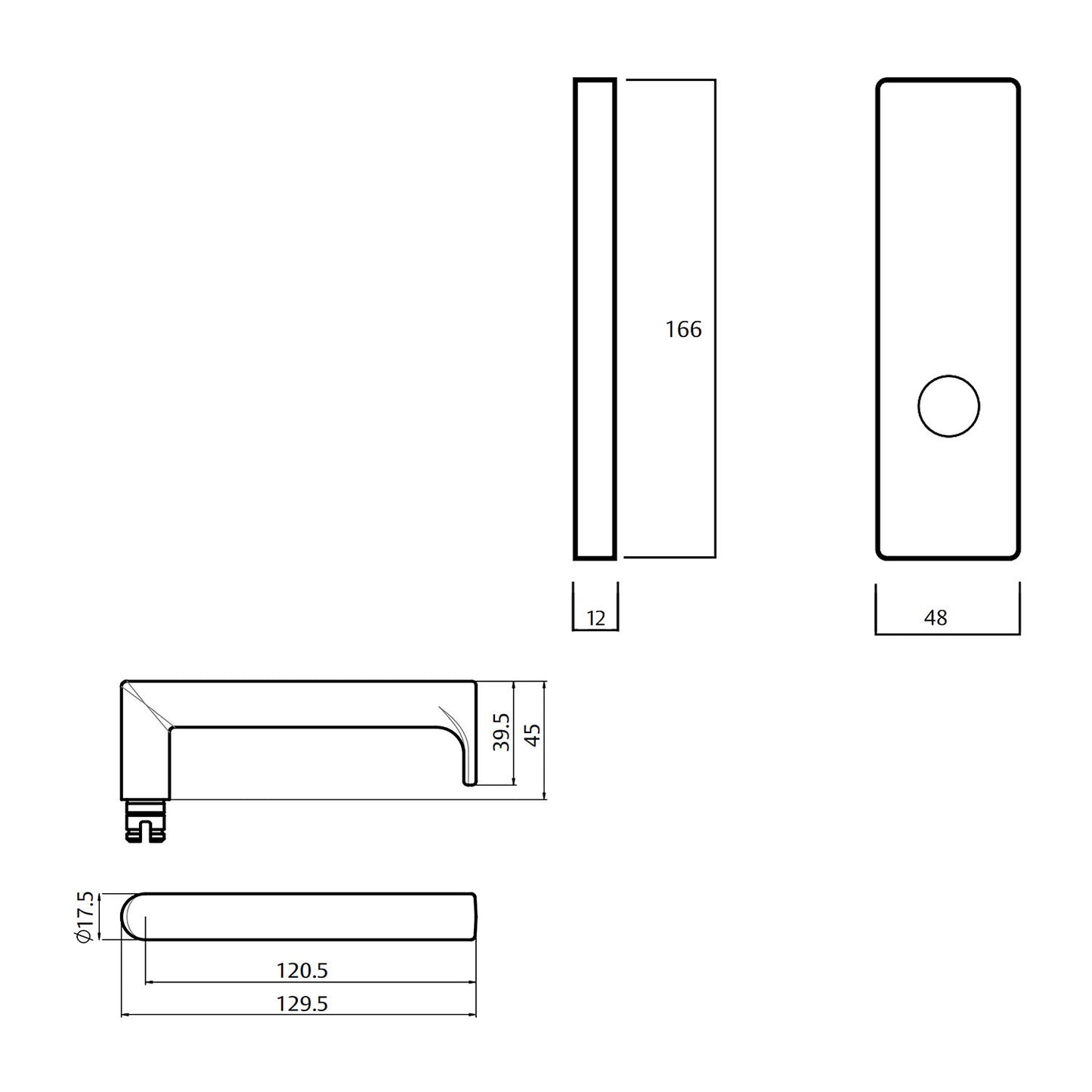Lockwood 1905 Square End Plate With 155 Lever - Available in Various Finishes