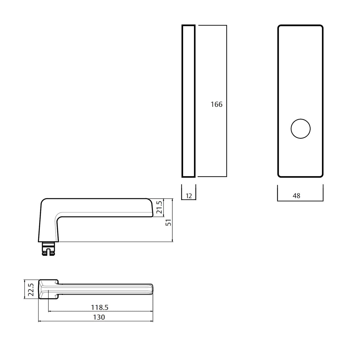 Lockwood 1905 Square End Plate With 178 Lever - Available in Various Finishes