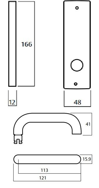 Lockwood 1905/70 Square End Plate with 70 Lever - Available in Various Finishes