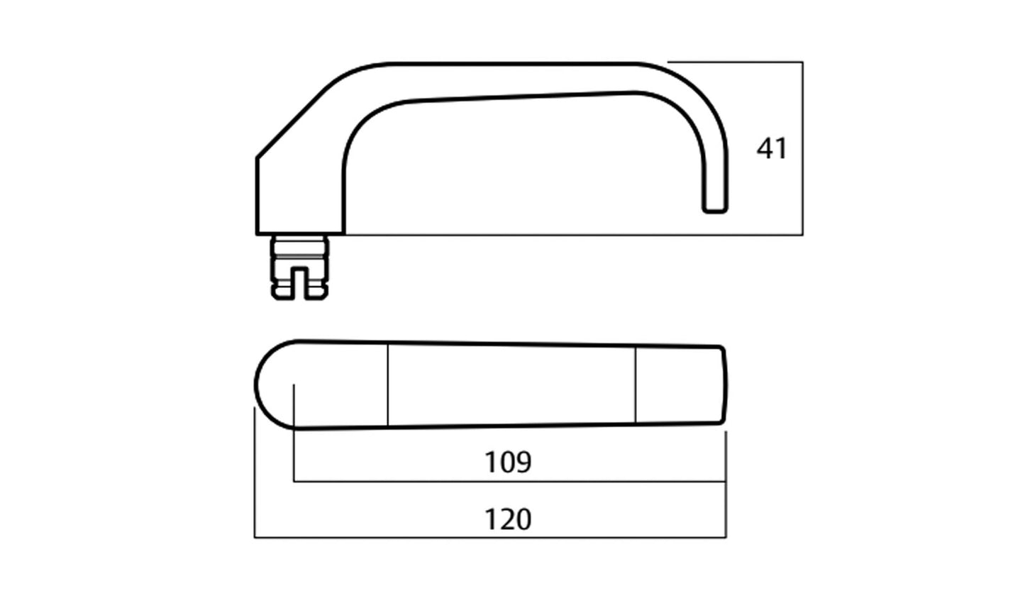 Lockwood 1905 Furniture Square End Plate with 74 Lever - Available in Various Finishes