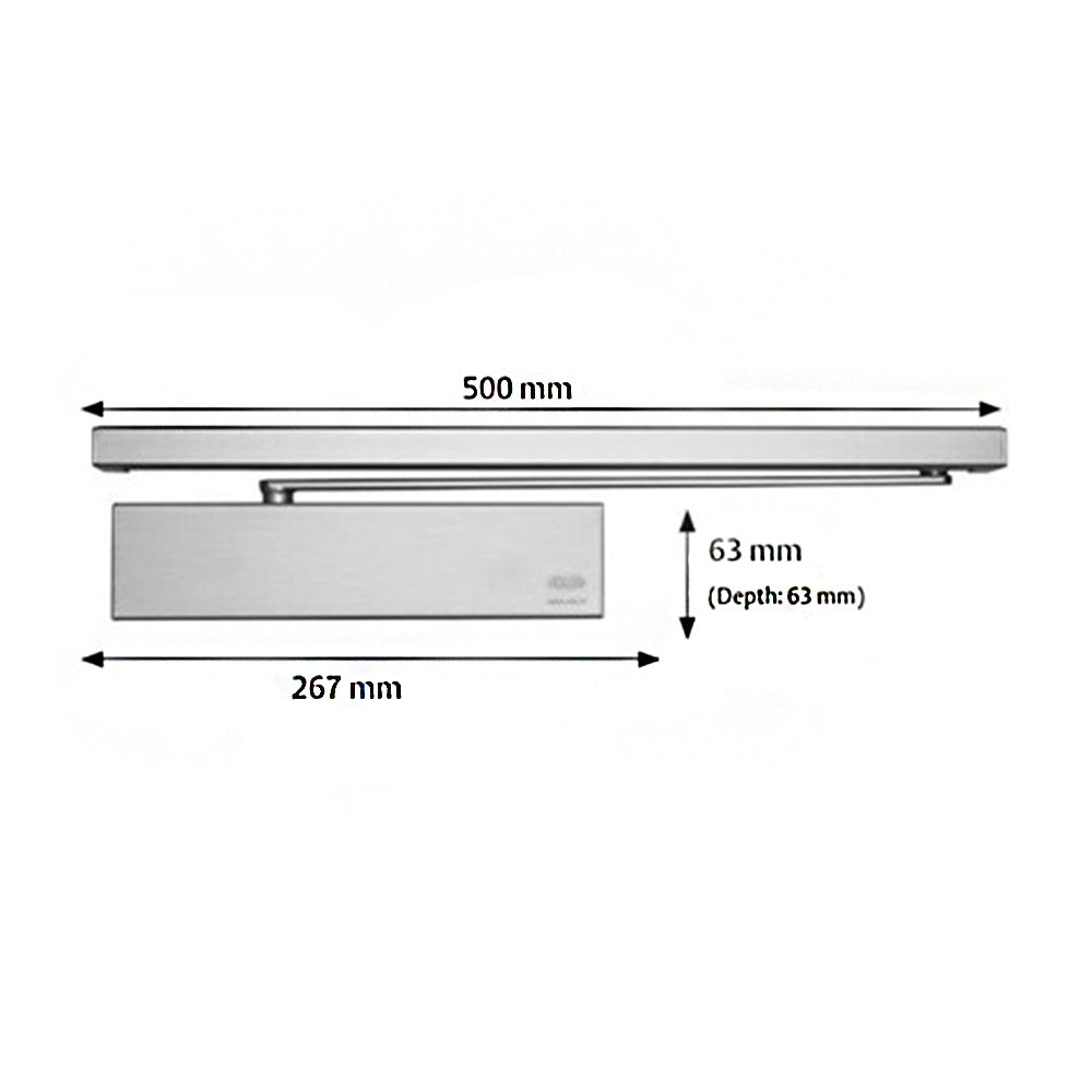 Lockwood EN1-5 Cam Action Door Closer Fire Rated - Available in Various Finishes