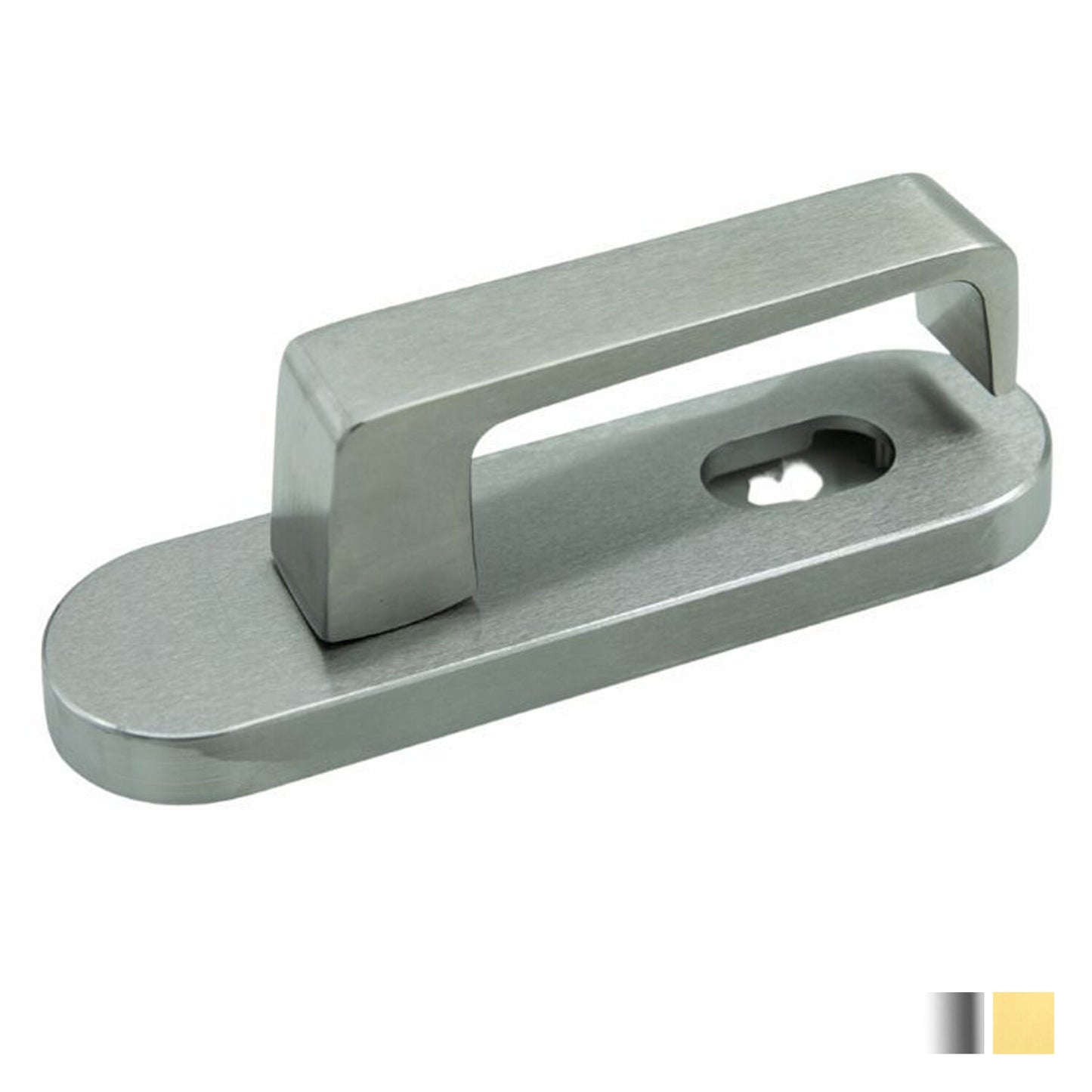 Lockwood 2801 Round End Plate with Cylinder Hole & 90 Lever - Available in Various Finishes