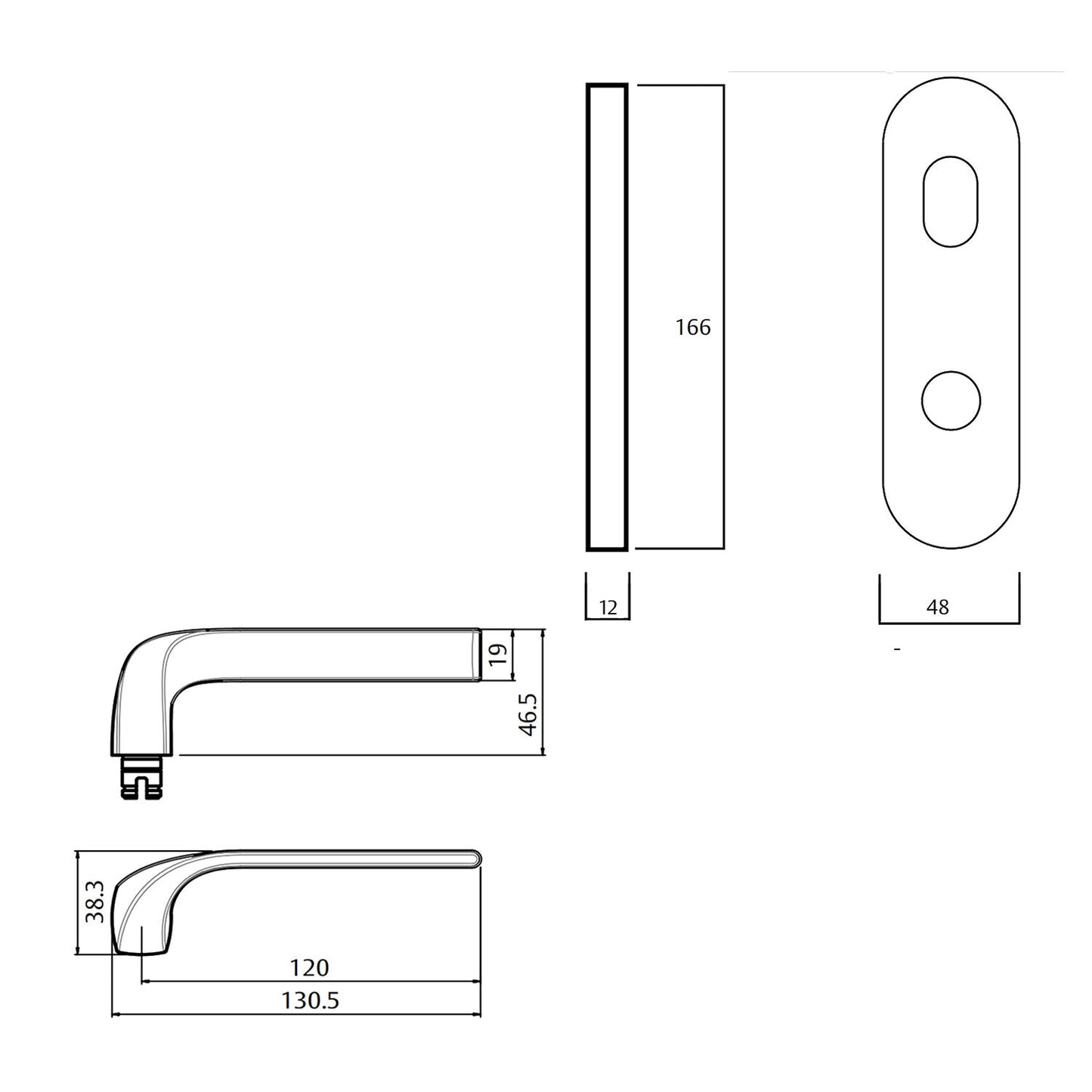 Lockwood 2814 Round End Plate With Privacy Indicator Emergency Turn and 122 Lever