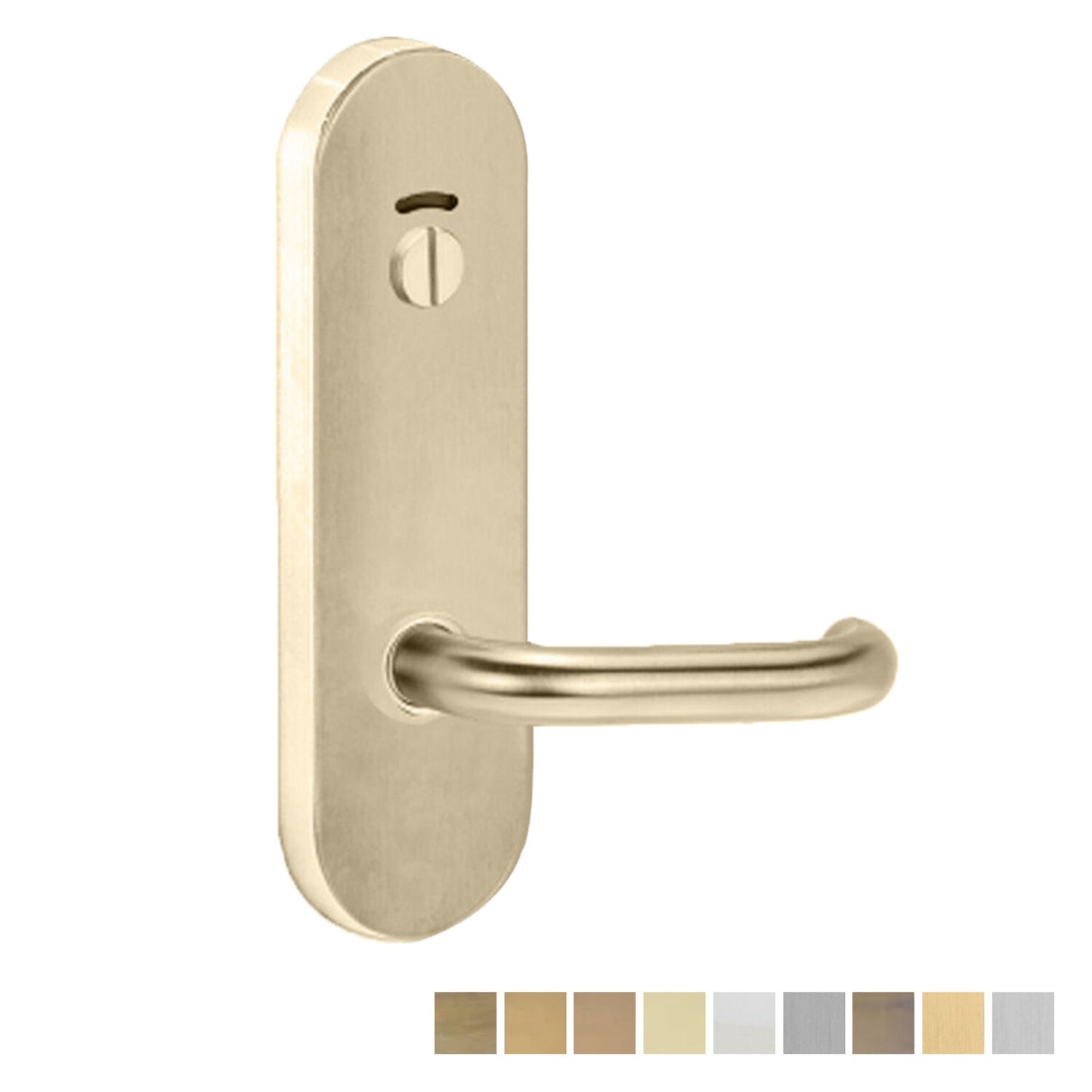 Lockwood Door Handle Round End Plate With Privacy Indicator Turn & 70 Lever