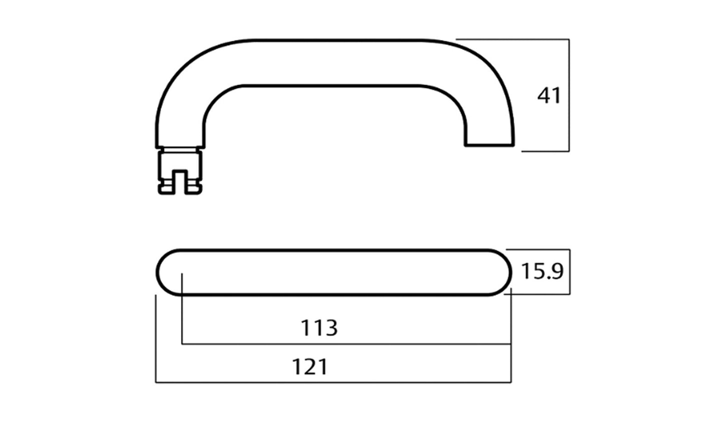Lockwood 2901 Round End Plate with Cylinder Hole & 70 Lever - Available in Various Finishes