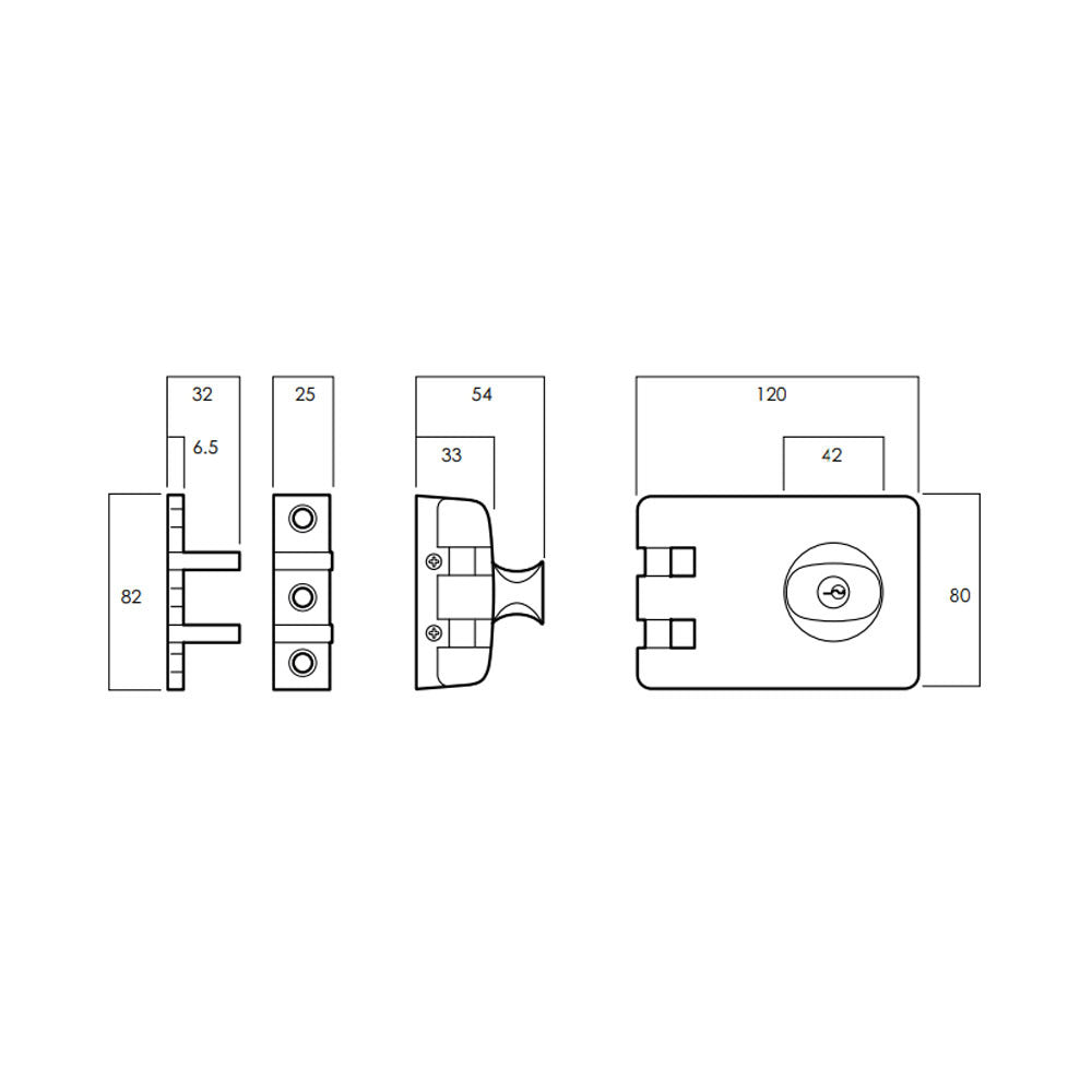 Lockwood 355 Double Cylinder Deadlock - Available in Various Finishes