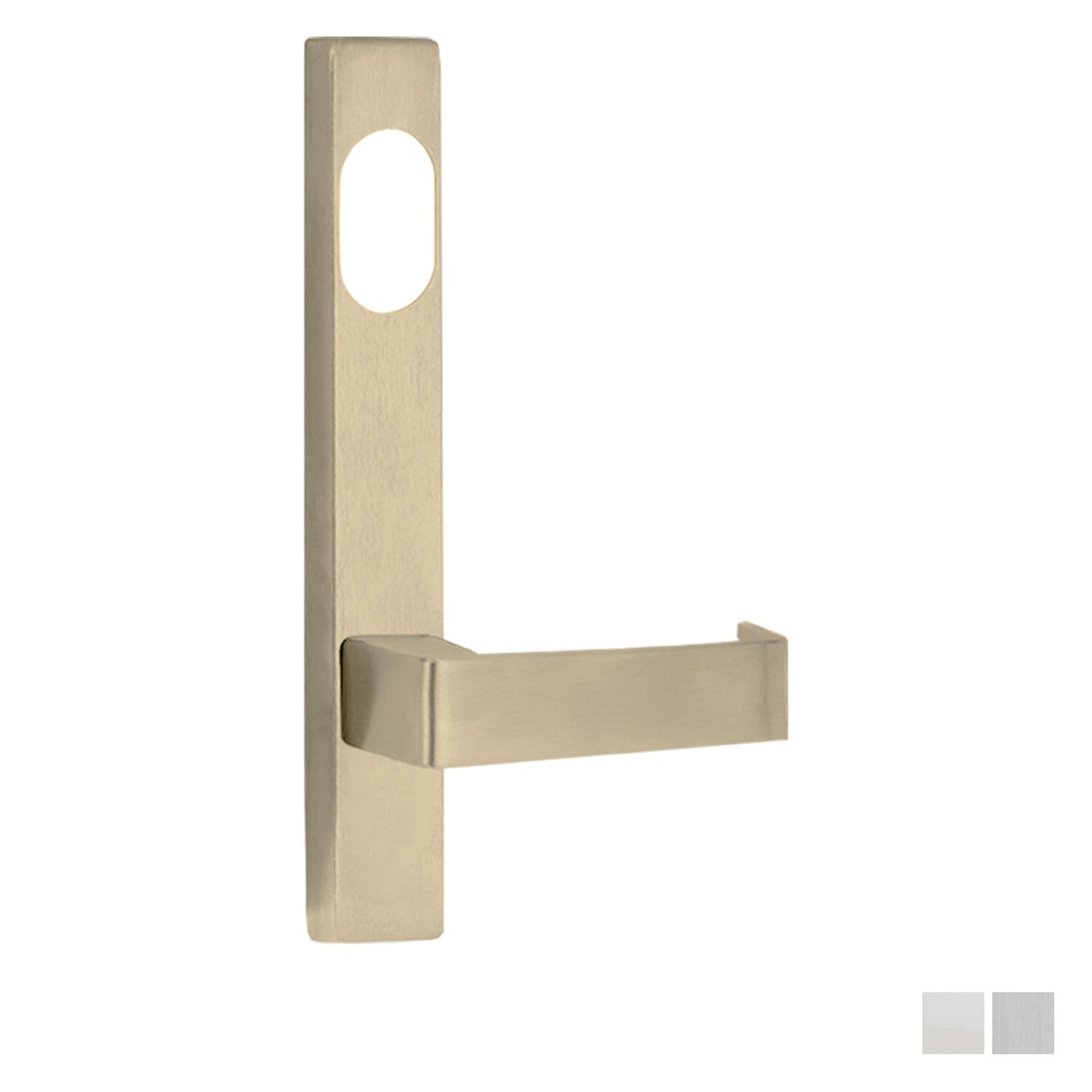 Lockwood 4801 Square End Plate With Cylinder Hole and 90 Lever - Available in Various Finishes