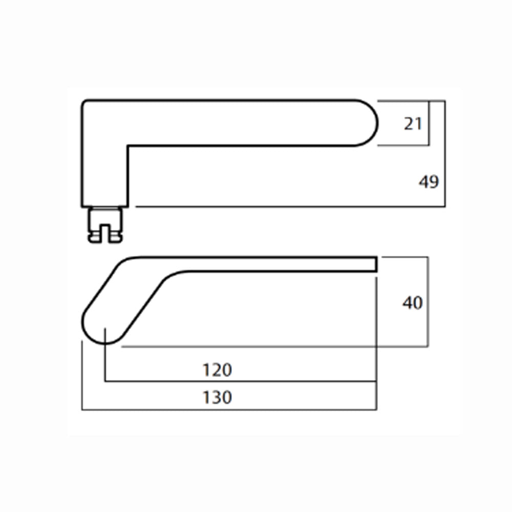 Lockwood Door Handle Square End Plate With 41 Lever Available in Various Finishes and Handing