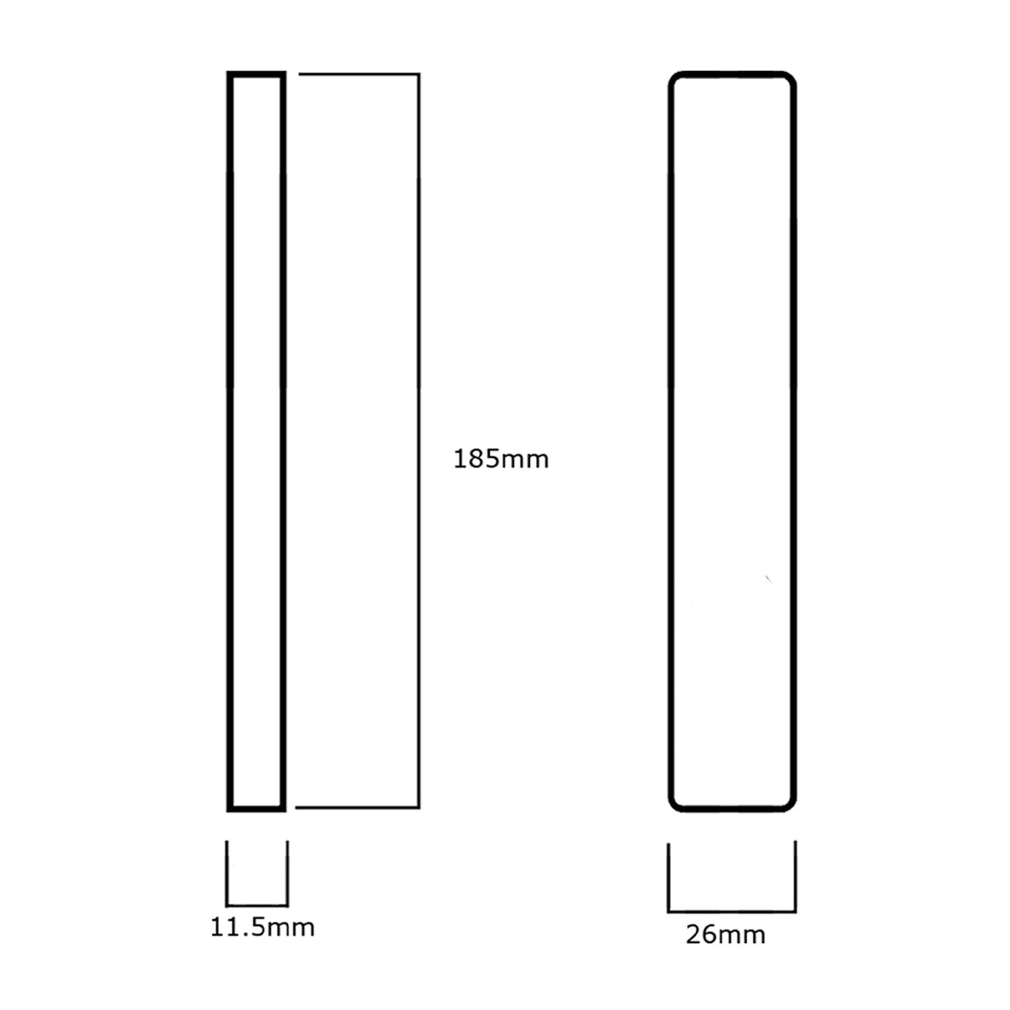 Lockwood 4907 Square End Plate - Available in Various Finishes